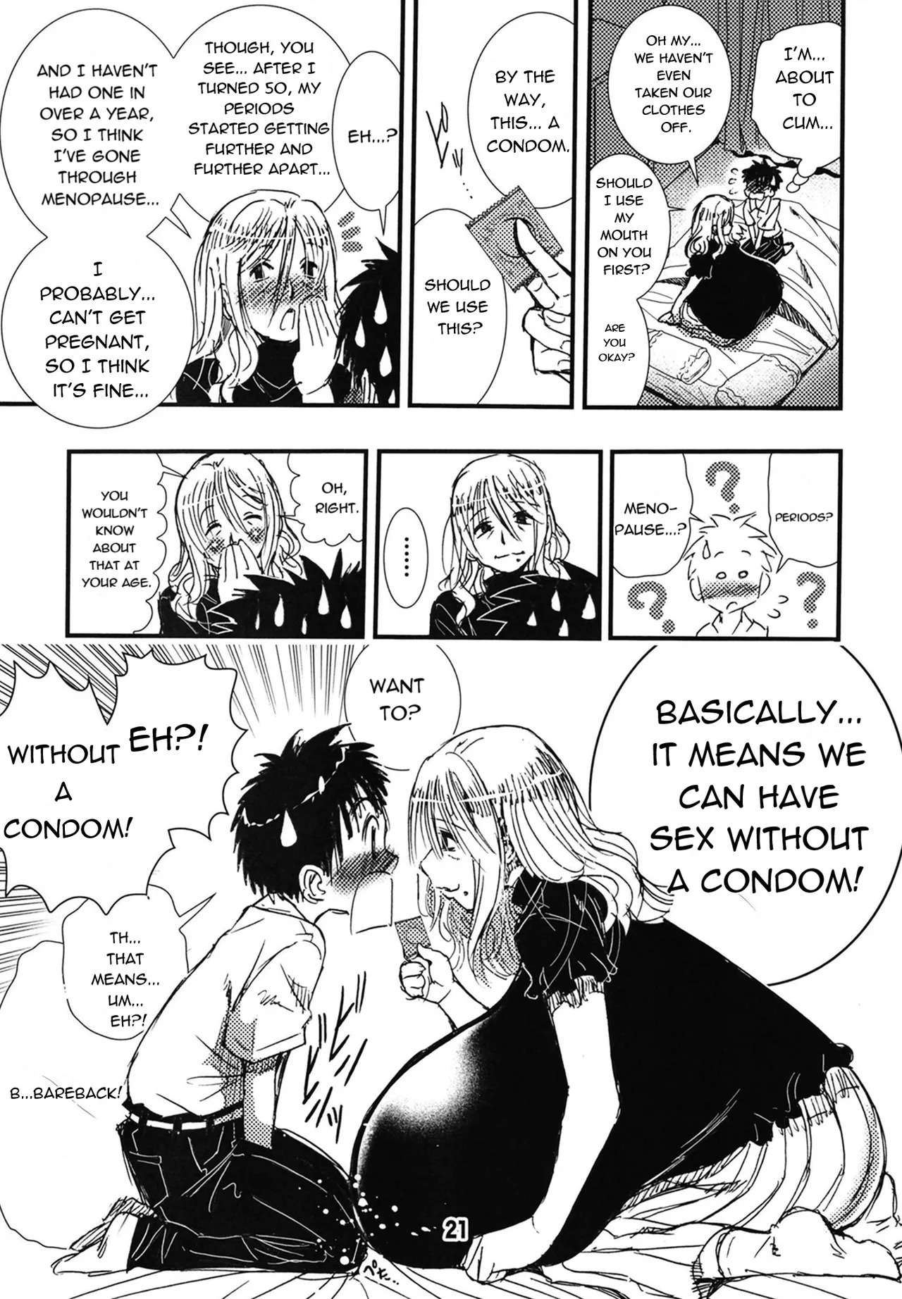 [Matsuyama Seiji (Matsuyama Seiji)] 56-sai Bust 256cm Danchizuma Ookiku Tareta Jukujo no Chibusa... Boku wa Kono Hito de Doutei o Sotsugyou Shita. [English] [Digital] - Page 21