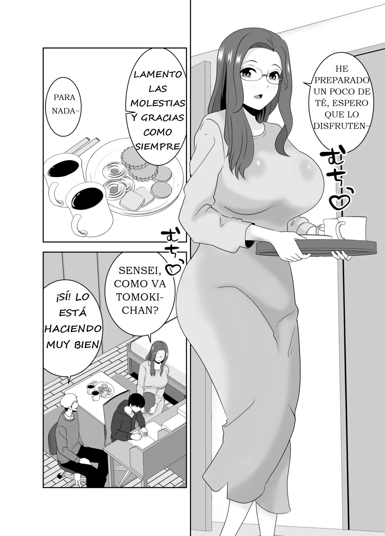[Studio Macaron (Moeyama P-Man)] Katei Kyoushi no Dekachin ni Ochiru Haha - LA MADRE QUE SE ENAMORA DEL GRAN PENE DEL TUTOR - Page 4