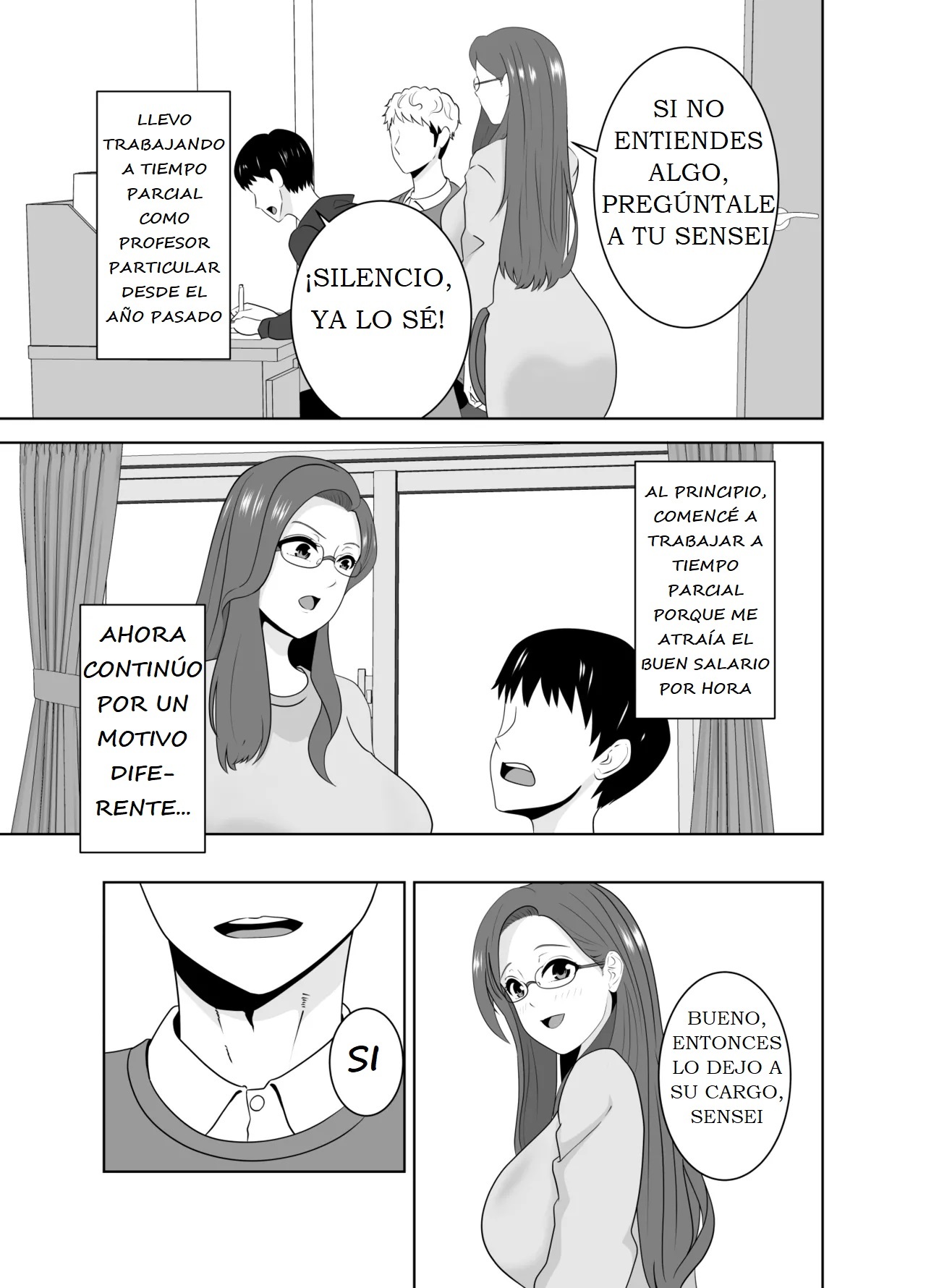 [Studio Macaron (Moeyama P-Man)] Katei Kyoushi no Dekachin ni Ochiru Haha - LA MADRE QUE SE ENAMORA DEL GRAN PENE DEL TUTOR - Page 5