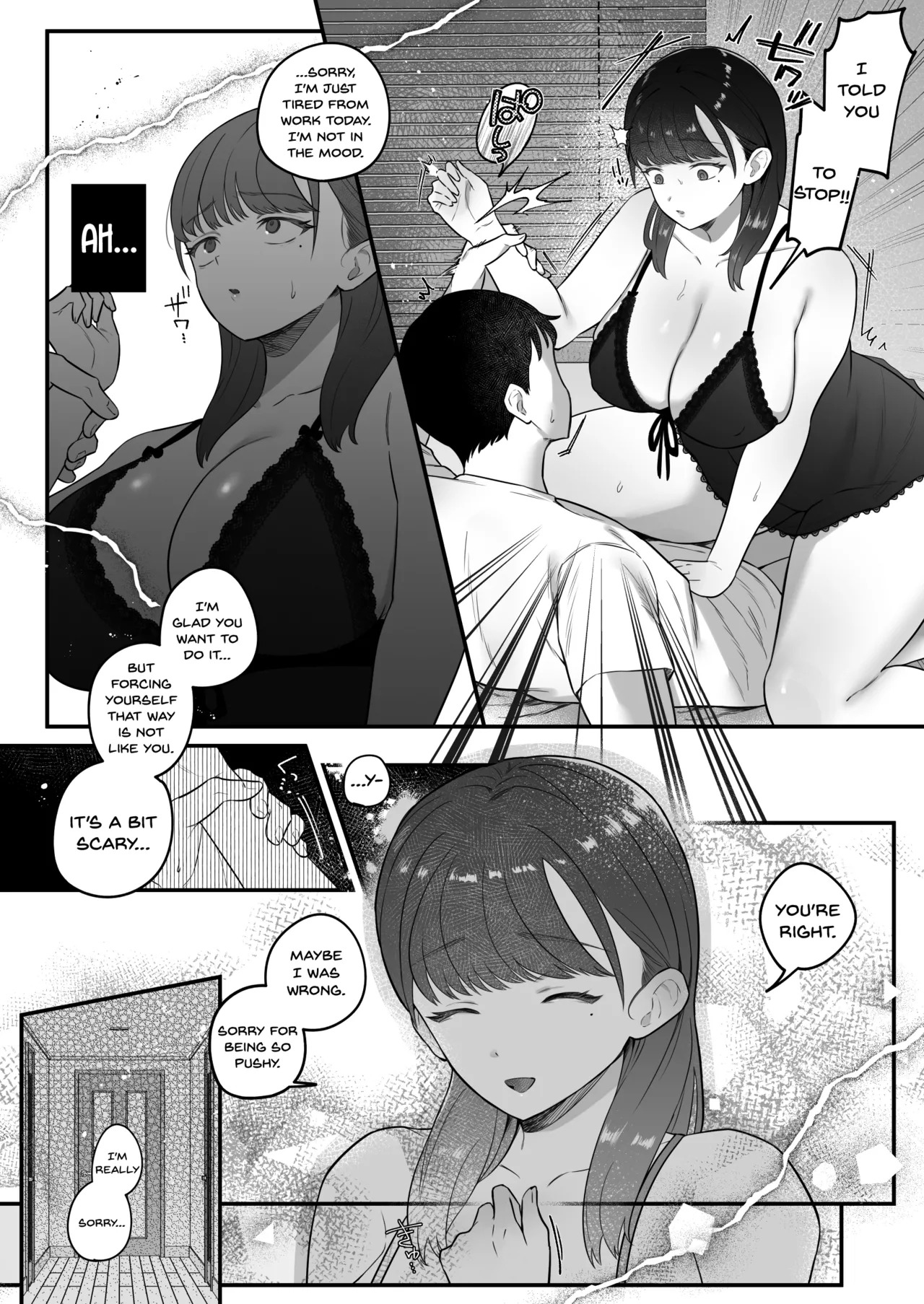 [Misaki (Onamae)] Maso Mesu Rinjin Onahozuma ~Saikai Shita Moto SeFri o Dekachin de Saikyouiku suru Hanashi~ [English] [SDTLs] - Page 33