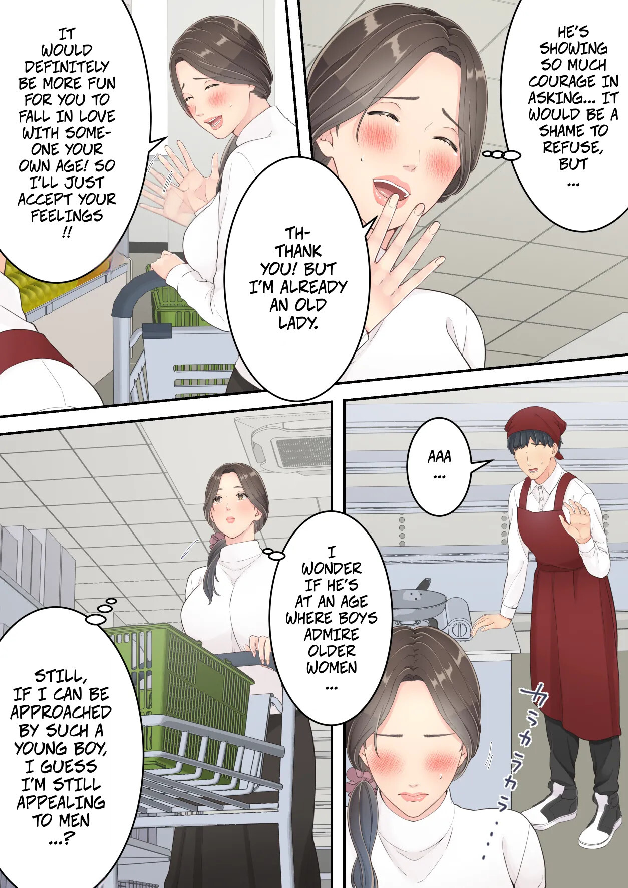 [Yuriko Club] Matomo na Okaa-san ga Musuko to Onaidoshi na Otokonoko to Amaama Furin Ryokou shichau Hanashi | A Normal Mother Goes on a Sweet Affair Trip With a Boy the Same Age as Her Son [English] - Page 16
