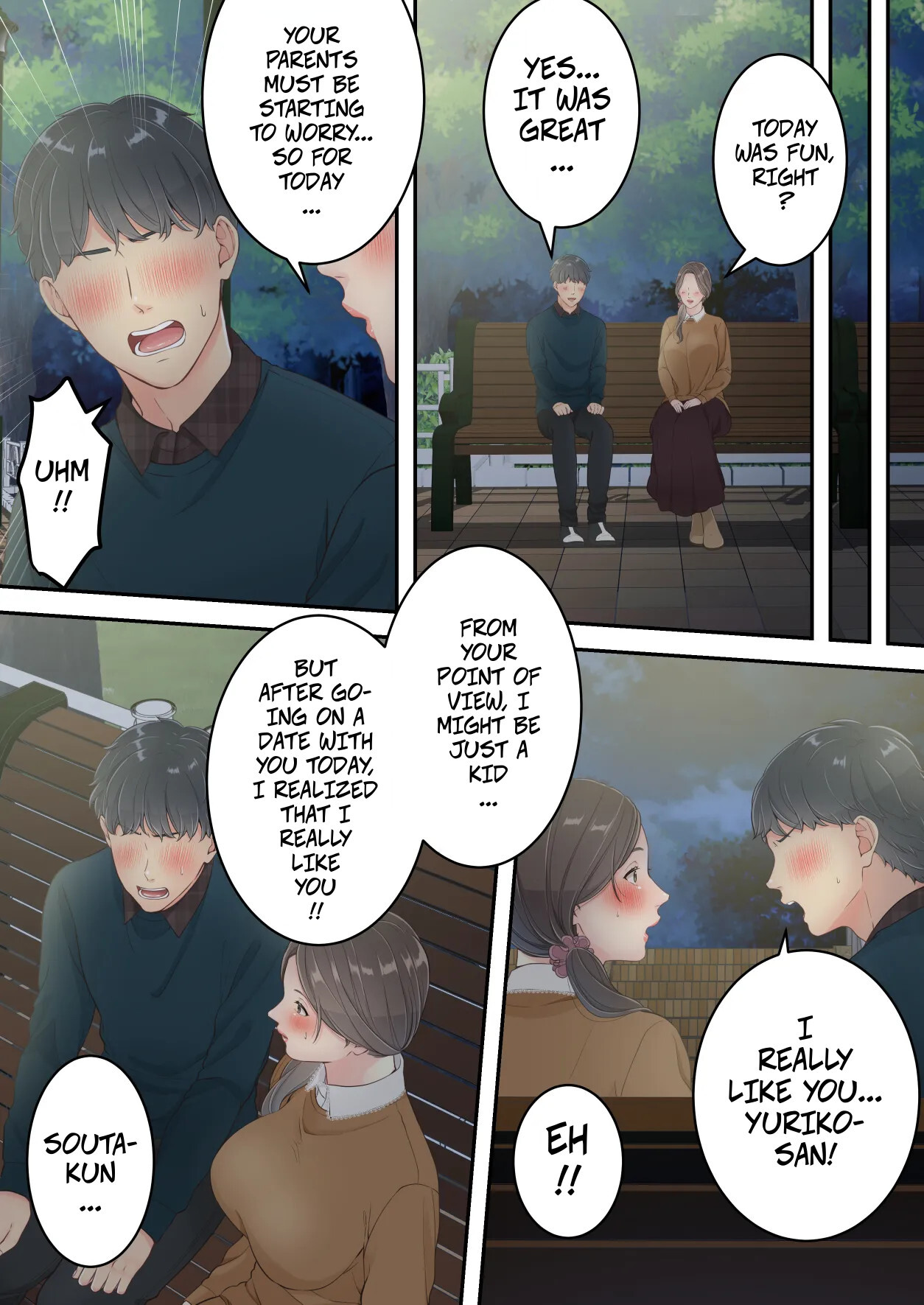 [Yuriko Club] Matomo na Okaa-san ga Musuko to Onaidoshi na Otokonoko to Amaama Furin Ryokou shichau Hanashi | A Normal Mother Goes on a Sweet Affair Trip With a Boy the Same Age as Her Son [English] - Page 25