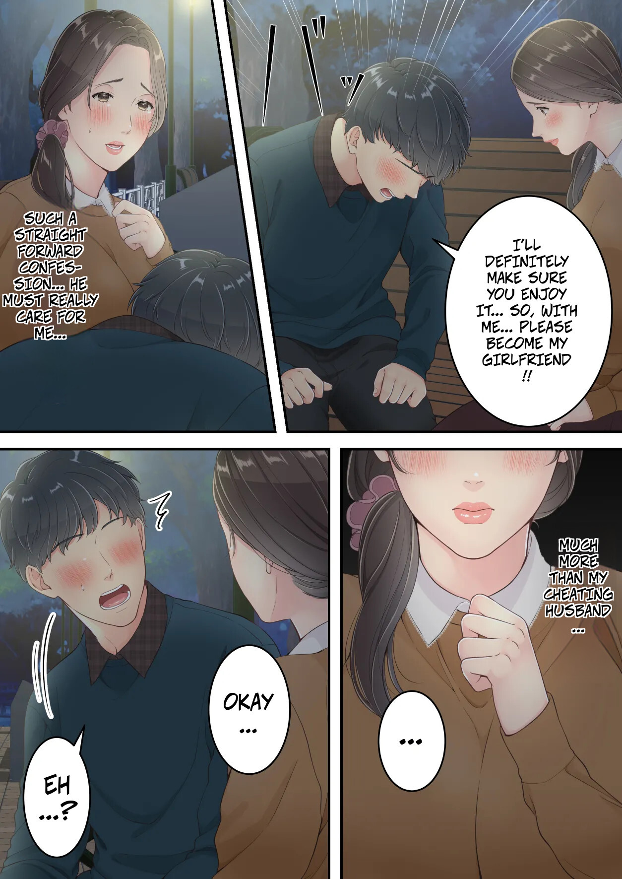 [Yuriko Club] Matomo na Okaa-san ga Musuko to Onaidoshi na Otokonoko to Amaama Furin Ryokou shichau Hanashi | A Normal Mother Goes on a Sweet Affair Trip With a Boy the Same Age as Her Son [English] - Page 26