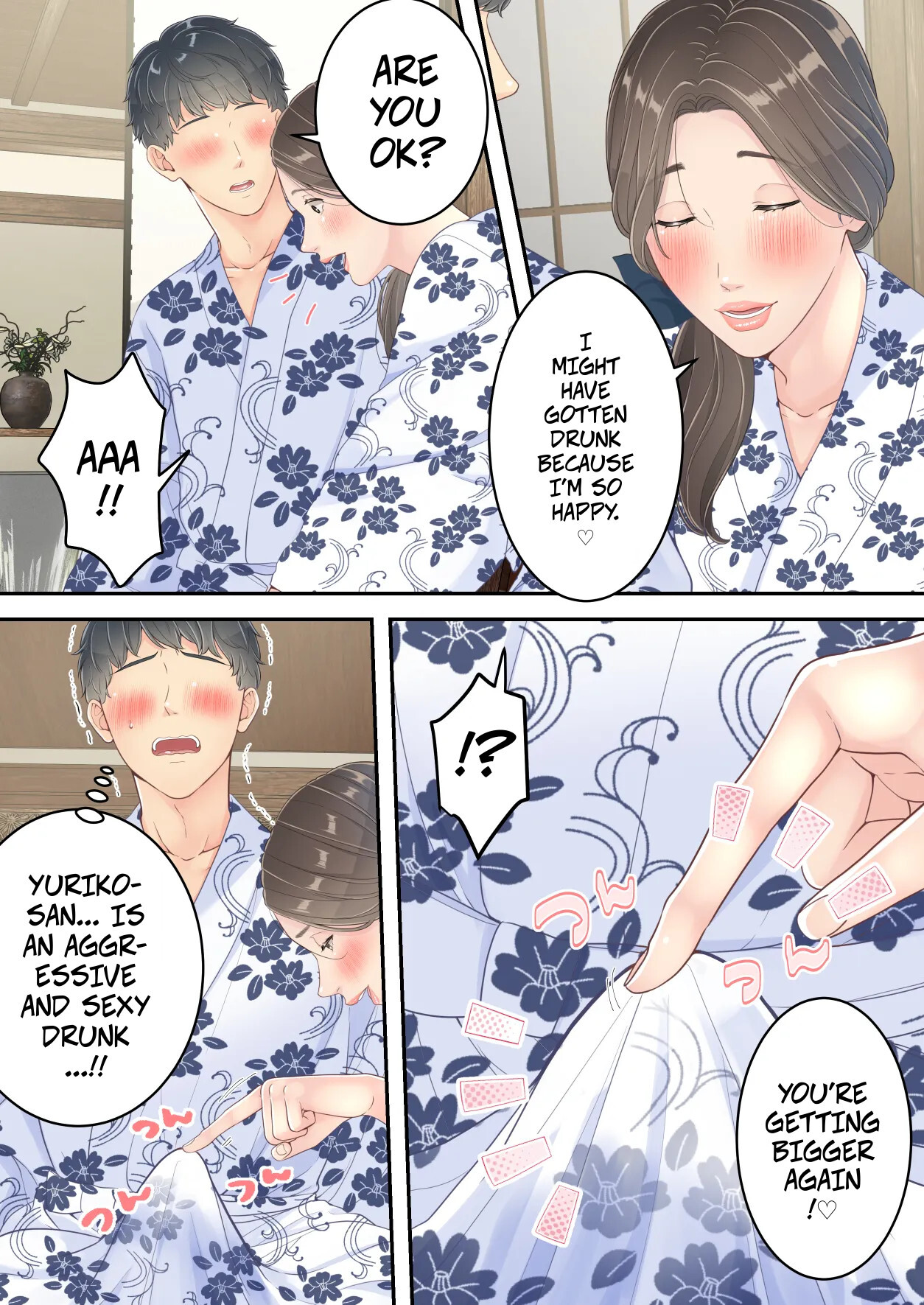 [Yuriko Club] Matomo na Okaa-san ga Musuko to Onaidoshi na Otokonoko to Amaama Furin Ryokou shichau Hanashi | A Normal Mother Goes on a Sweet Affair Trip With a Boy the Same Age as Her Son [English] - Page 65