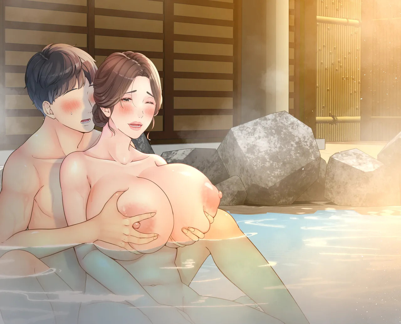 [Yuriko Club] Matomo na Okaa-san ga Musuko to Onaidoshi na Otokonoko to Amaama Furin Ryokou shichau Hanashi | A Normal Mother Goes on a Sweet Affair Trip With a Boy the Same Age as Her Son [English] - Page 76