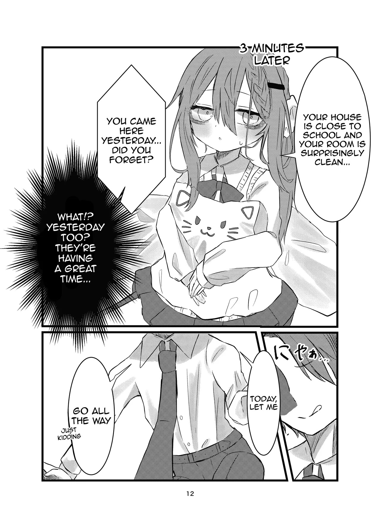 [Silver Snow (Shirayuki)] Gakkou de Suki na Hito ni Natte Tsunda Hanashi | A story about turning into my crush at school and being stuck in her body [English] [meganekun_tl] [Digital] - Page 12