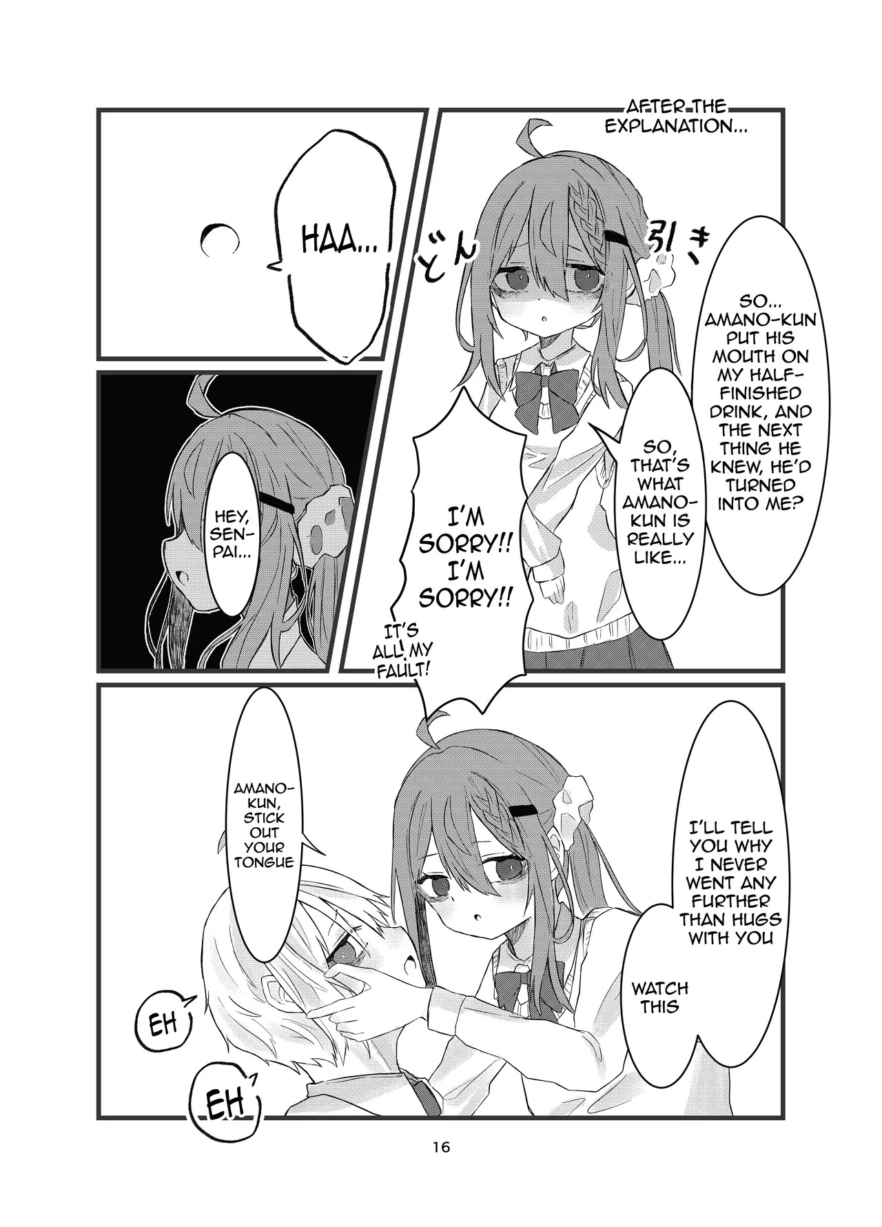 [Silver Snow (Shirayuki)] Gakkou de Suki na Hito ni Natte Tsunda Hanashi | A story about turning into my crush at school and being stuck in her body [English] [meganekun_tl] [Digital] - Page 16