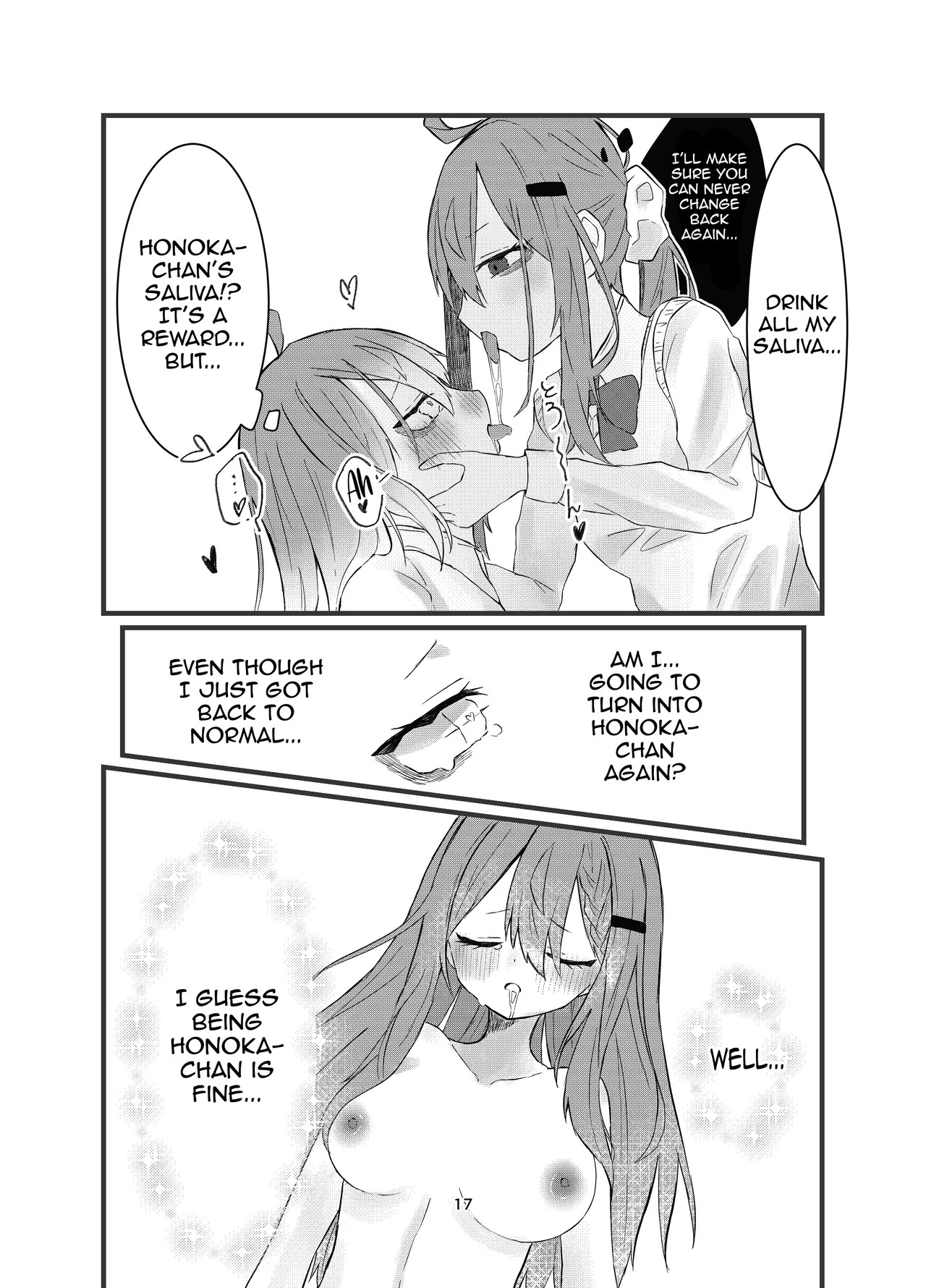 [Silver Snow (Shirayuki)] Gakkou de Suki na Hito ni Natte Tsunda Hanashi | A story about turning into my crush at school and being stuck in her body [English] [meganekun_tl] [Digital] - Page 17