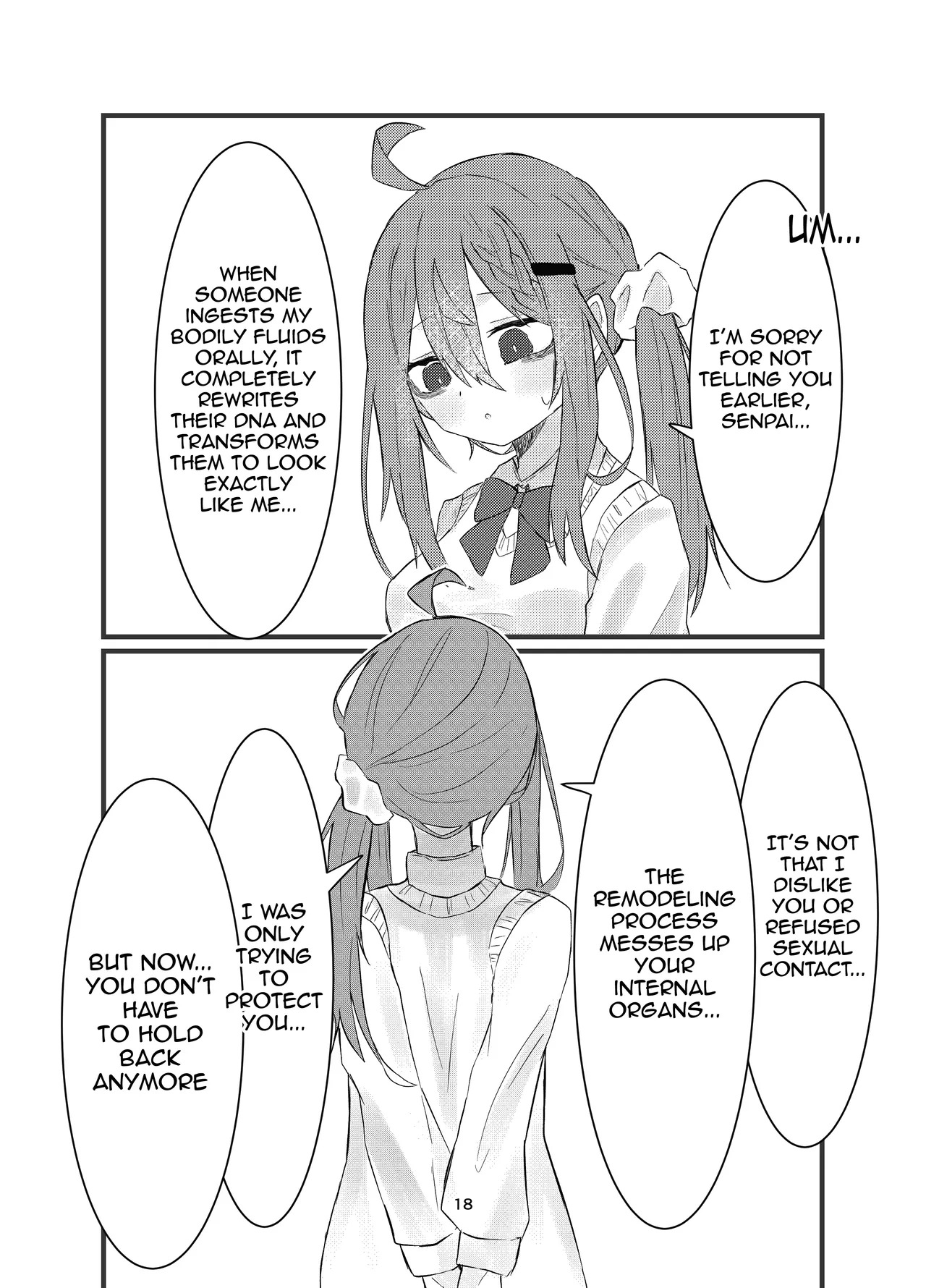 [Silver Snow (Shirayuki)] Gakkou de Suki na Hito ni Natte Tsunda Hanashi | A story about turning into my crush at school and being stuck in her body [English] [meganekun_tl] [Digital] - Page 18