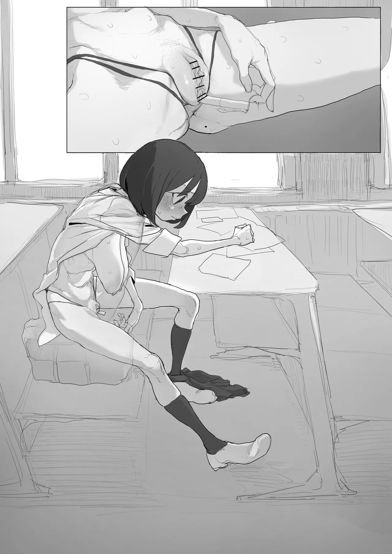 [あっくす] 自習室で露出オナの練習してたら友達が来てピンチのルナちゃん - Page 21
