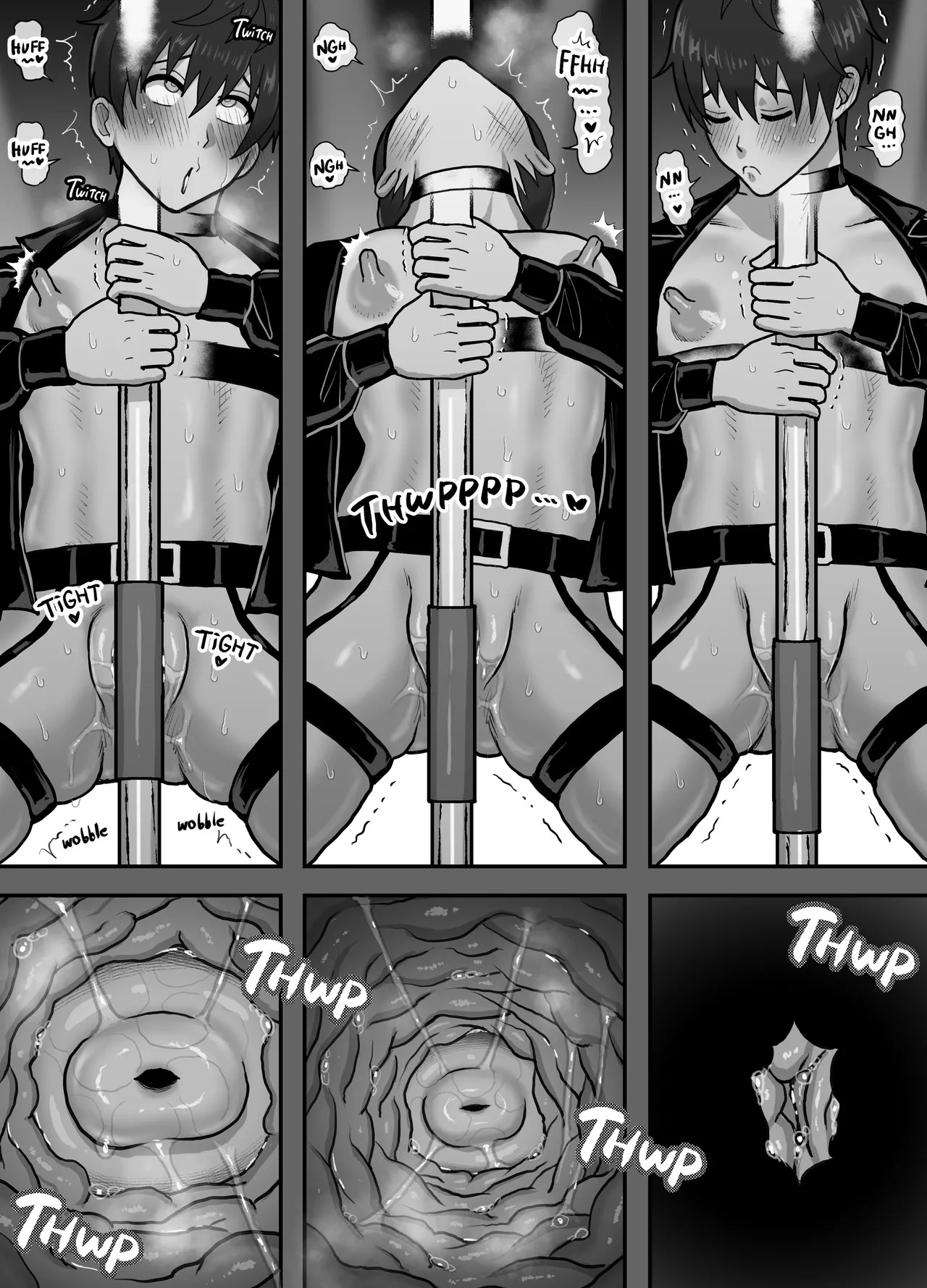 [Onoko Ya Honpo (Kamiwo Akira)] First Time at a Cuntboy Strip Club [English] - Page 25