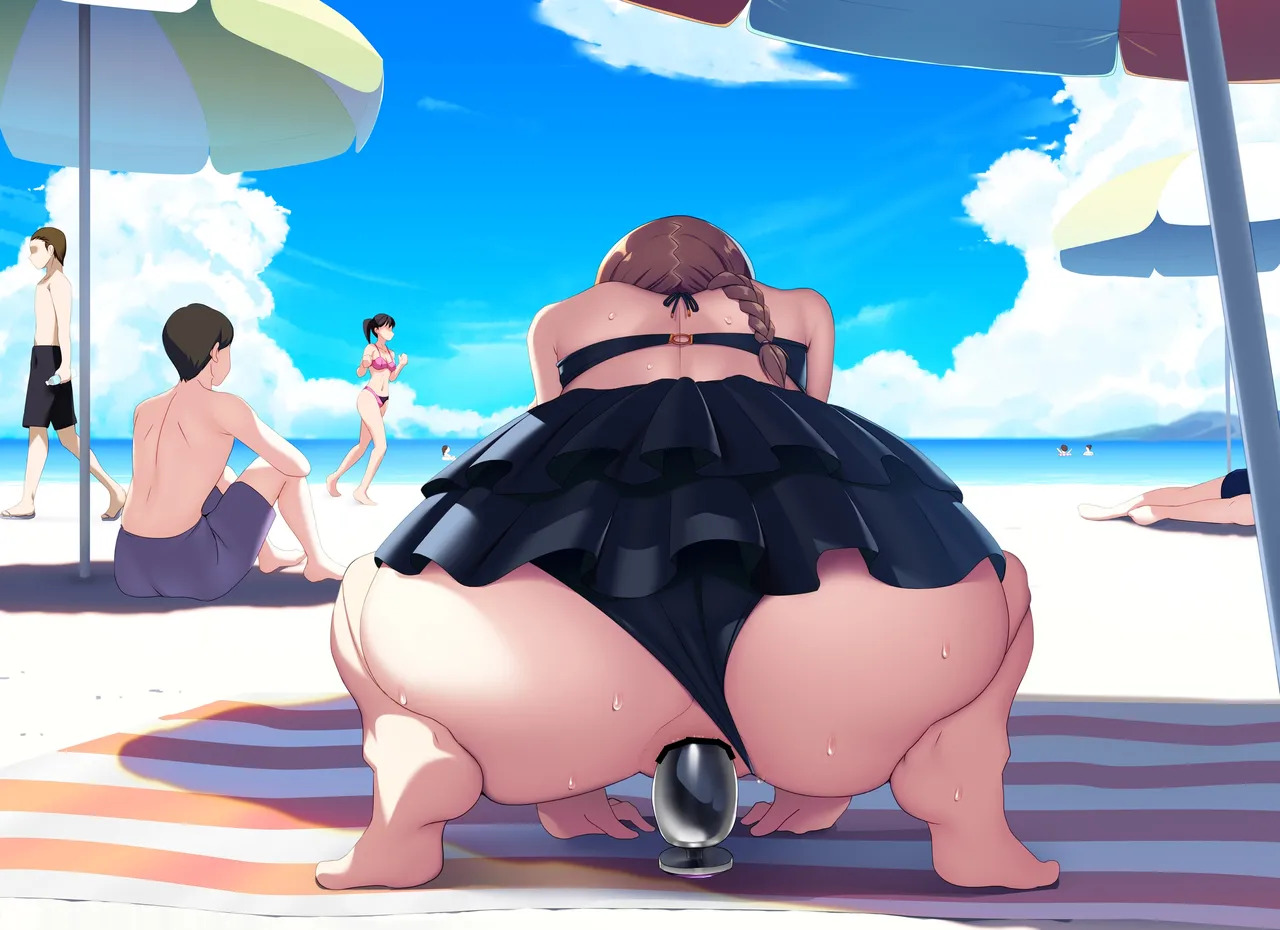 [U Donko] Anal exposure and plug insertion at the beach - Page 34