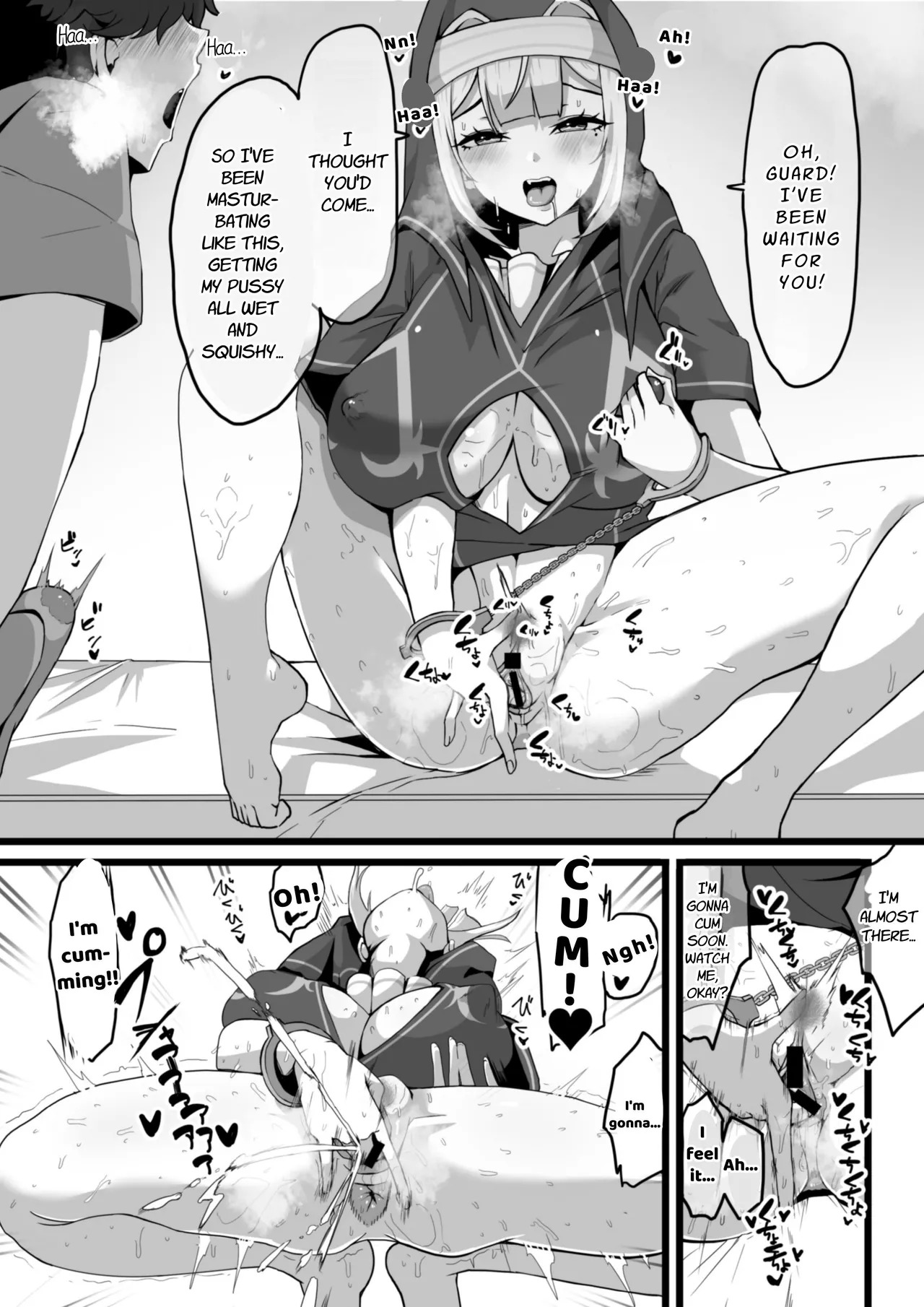 [Whisp (Nyarot)] Ansatsusha datta Onna Souryo-san ni Yuuwaku Sarete ~Amaama Oppai Shokei Sarete Shimau Maso Kanshu-san~ | The Masochistic Guard Seduced by the Assassin Nun ~Sweet Breast Punishment~ [English] [Link-Link] - Page 15