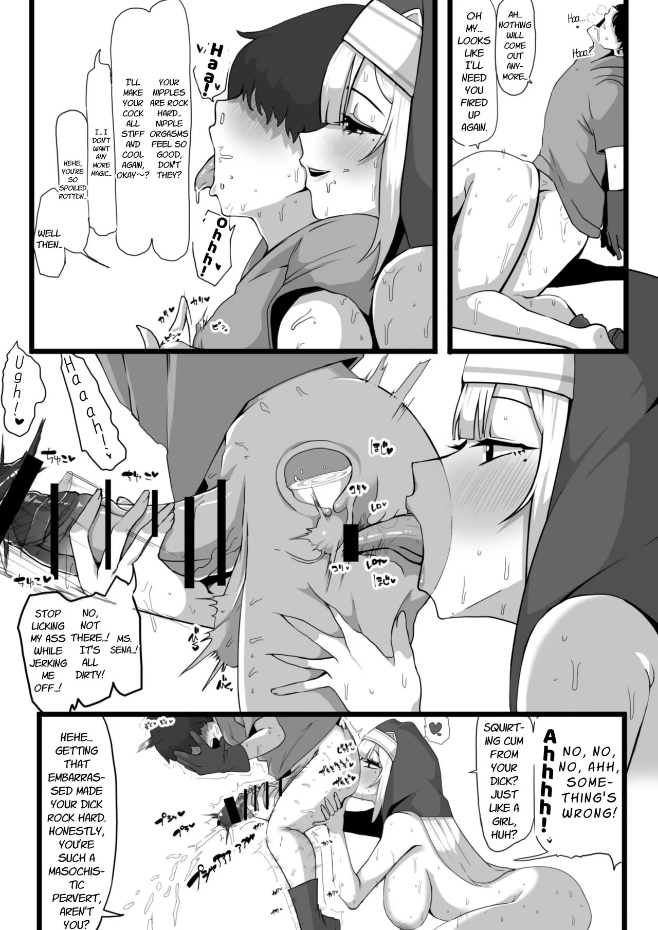[Whisp (Nyarot)] Ansatsusha datta Onna Souryo-san ni Yuuwaku Sarete ~Amaama Oppai Shokei Sarete Shimau Maso Kanshu-san~ | The Masochistic Guard Seduced by the Assassin Nun ~Sweet Breast Punishment~ [English] [Link-Link] - Page 24