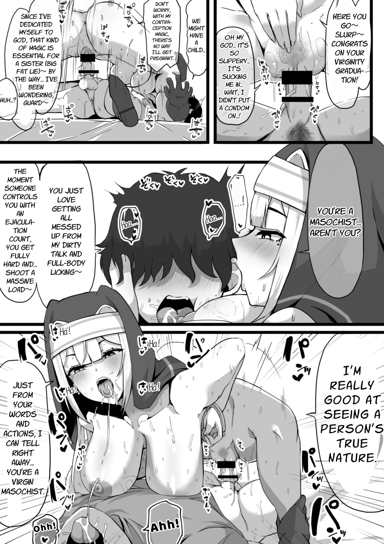[Whisp (Nyarot)] Ansatsusha datta Onna Souryo-san ni Yuuwaku Sarete ~Amaama Oppai Shokei Sarete Shimau Maso Kanshu-san~ | The Masochistic Guard Seduced by the Assassin Nun ~Sweet Breast Punishment~ [English] [Link-Link] - Page 9