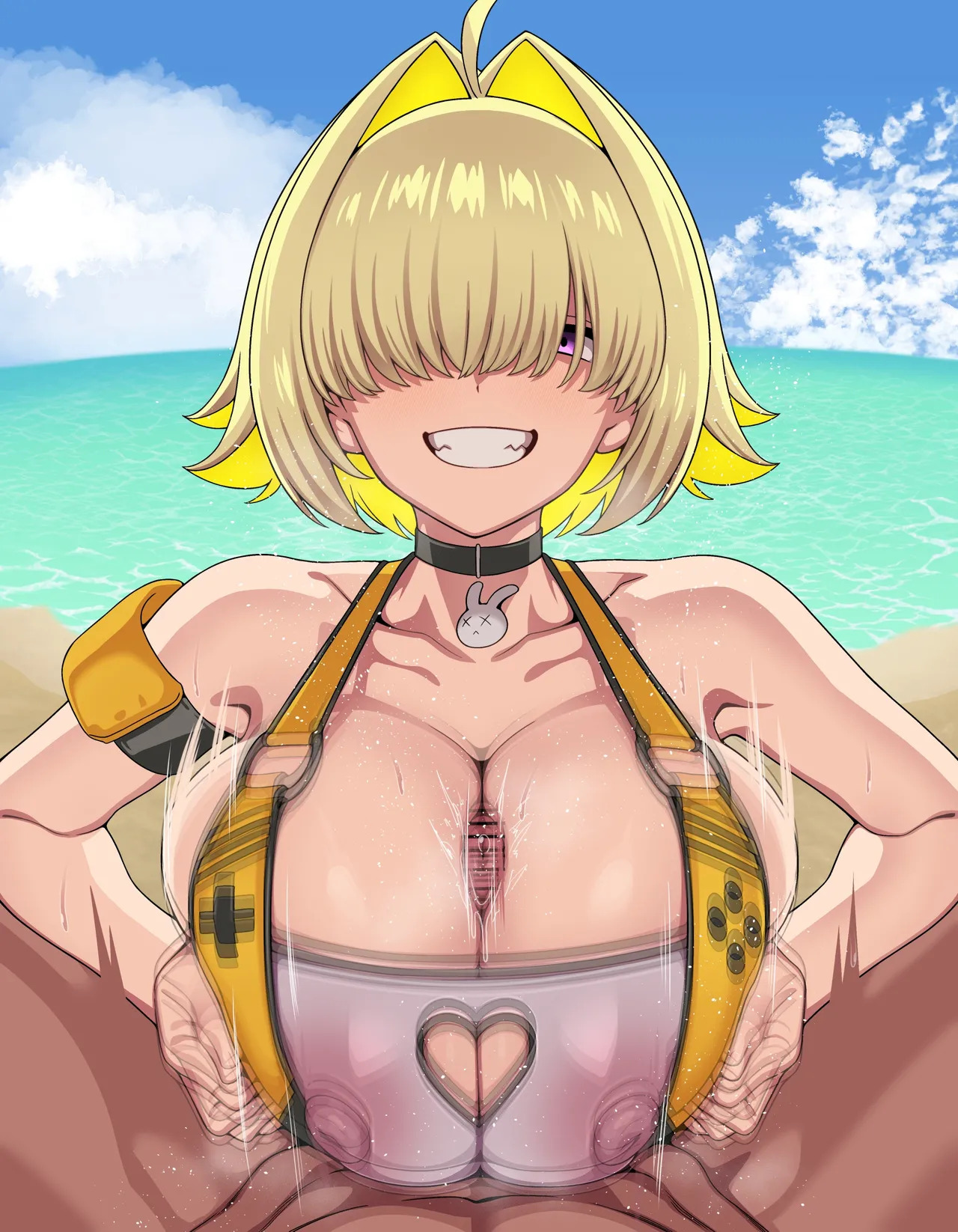 [ひよこの名産地] 水着エレグ パイズリ 台詞付きCG集 (勝利の女神:NIKKE) - Page 13