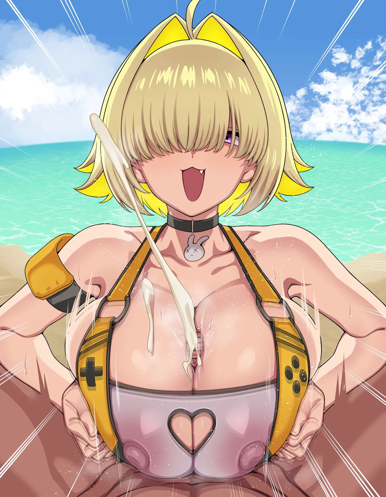 [ひよこの名産地] 水着エレグ パイズリ 台詞付きCG集 (勝利の女神:NIKKE) - Page 14