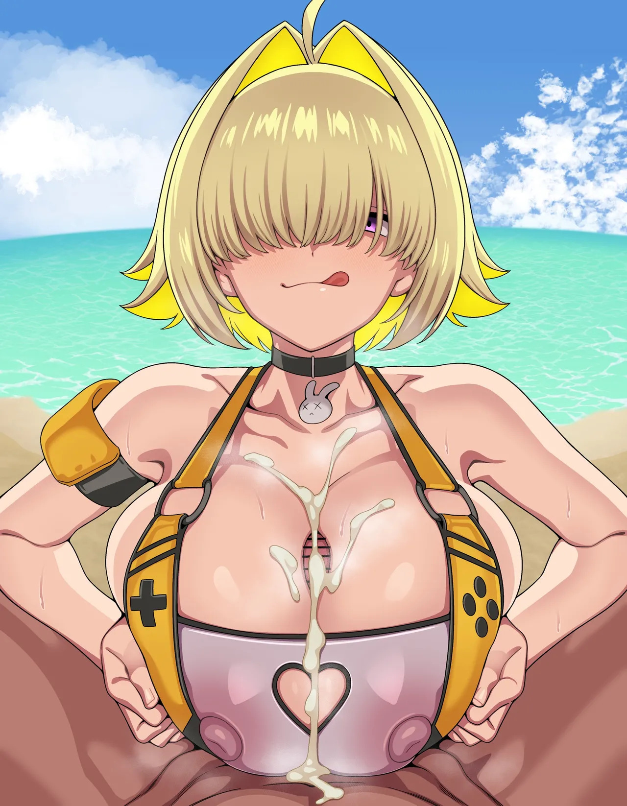 [ひよこの名産地] 水着エレグ パイズリ 台詞付きCG集 (勝利の女神:NIKKE) - Page 16