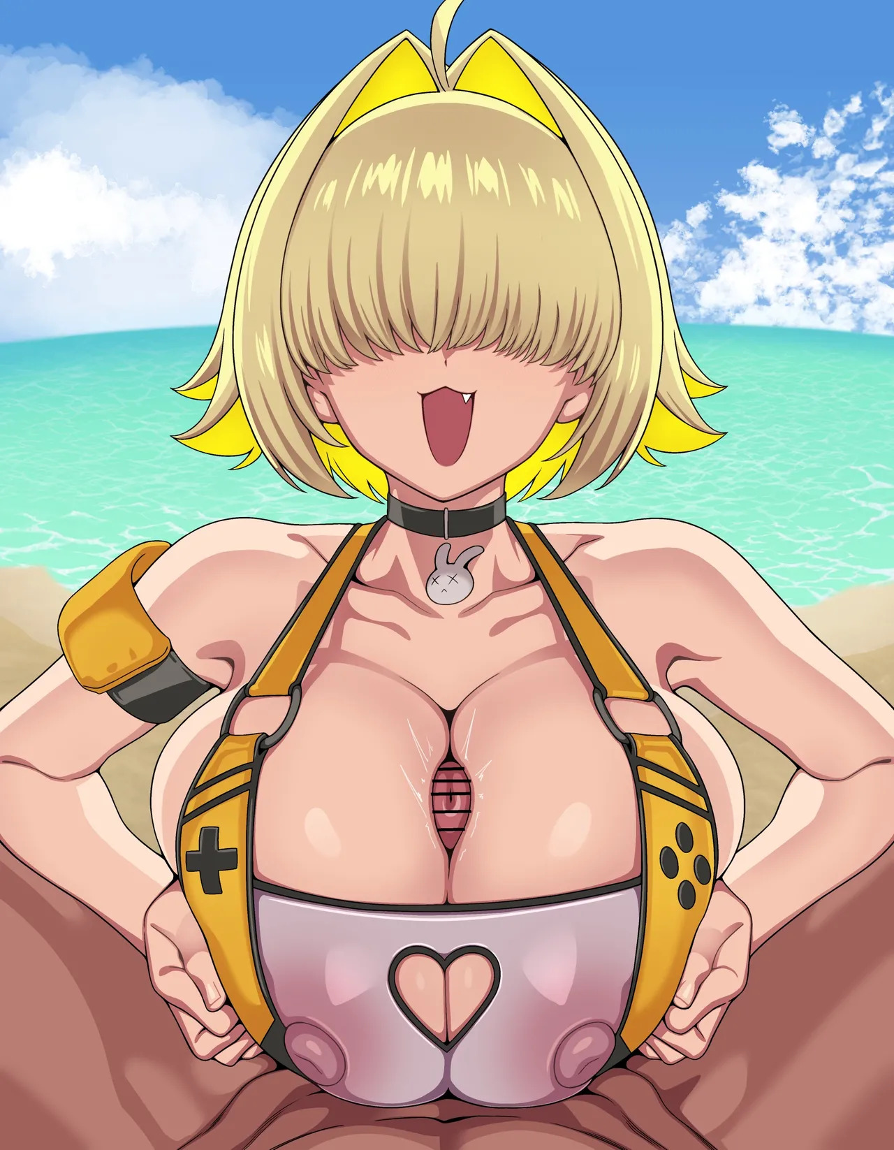 [ひよこの名産地] 水着エレグ パイズリ 台詞付きCG集 (勝利の女神:NIKKE) - Page 9