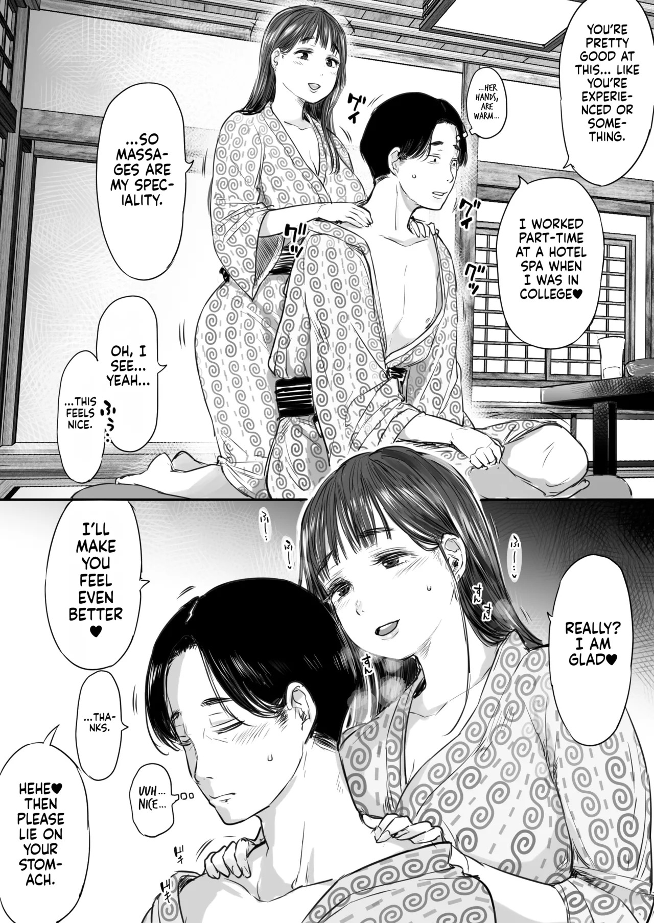 [Ookami Shoujo Dan (Mukoujima Tenro)] Shucchou, Kouhai to Aibeya. Yukishi Nure Hada ni Shiboritsukusareta Yoru | Sharing a Room With My Junior on a Business Trip. A Night Her Wet Yukata Skin Drained Me Dry [English] [gotbored] - Page 18