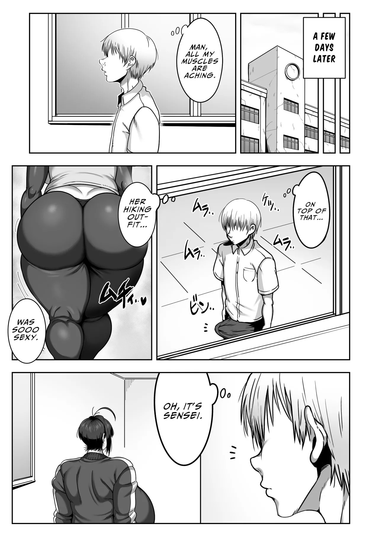 [Cranky-ya (Cranky)] Dekashiri Sensei ~Akogare no Sensei no Kyojiri o Yamagoya de Hitorijime suru Hanashi | Fatass Teacher ~The Story Of How I Made My Teacher With The Fat Ass I'm Crazy About All To Myself In A Mountain Shack~ [English] [JIGECCHI] - Page 43