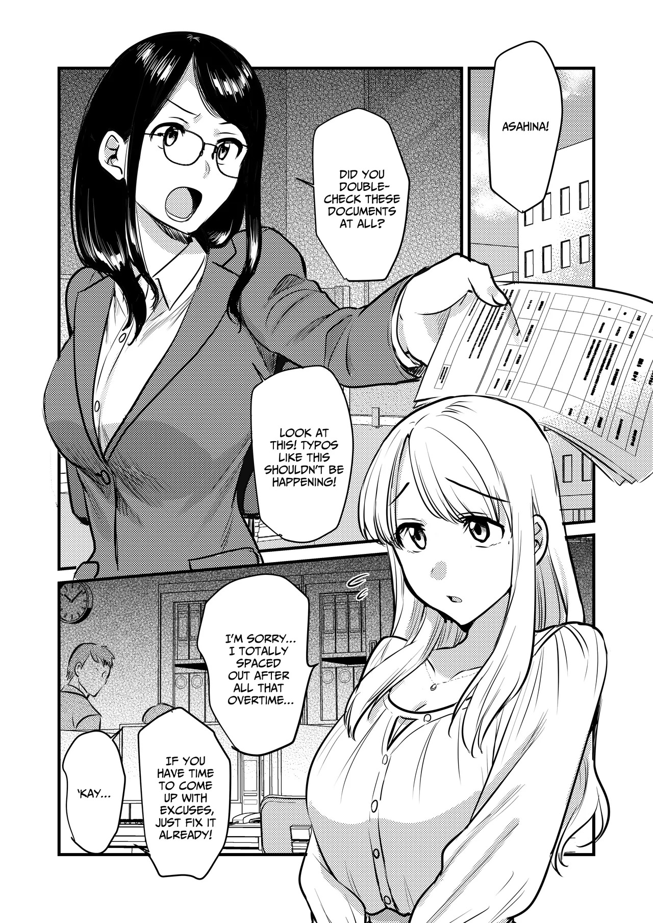 [GENJU MINZOKU (Sato) ] Shanai no Himegoto ~Stress Kaishou ni Kaisha no Toilet de Onani shite itara, Kouhai ni Kikarete shimatte ita Hanashi~ | Workplace Rendezvous ~Caught Masturbating in the Company Restroom by My Subordinate~ [English] [IXIA WORKS] - Page 3
