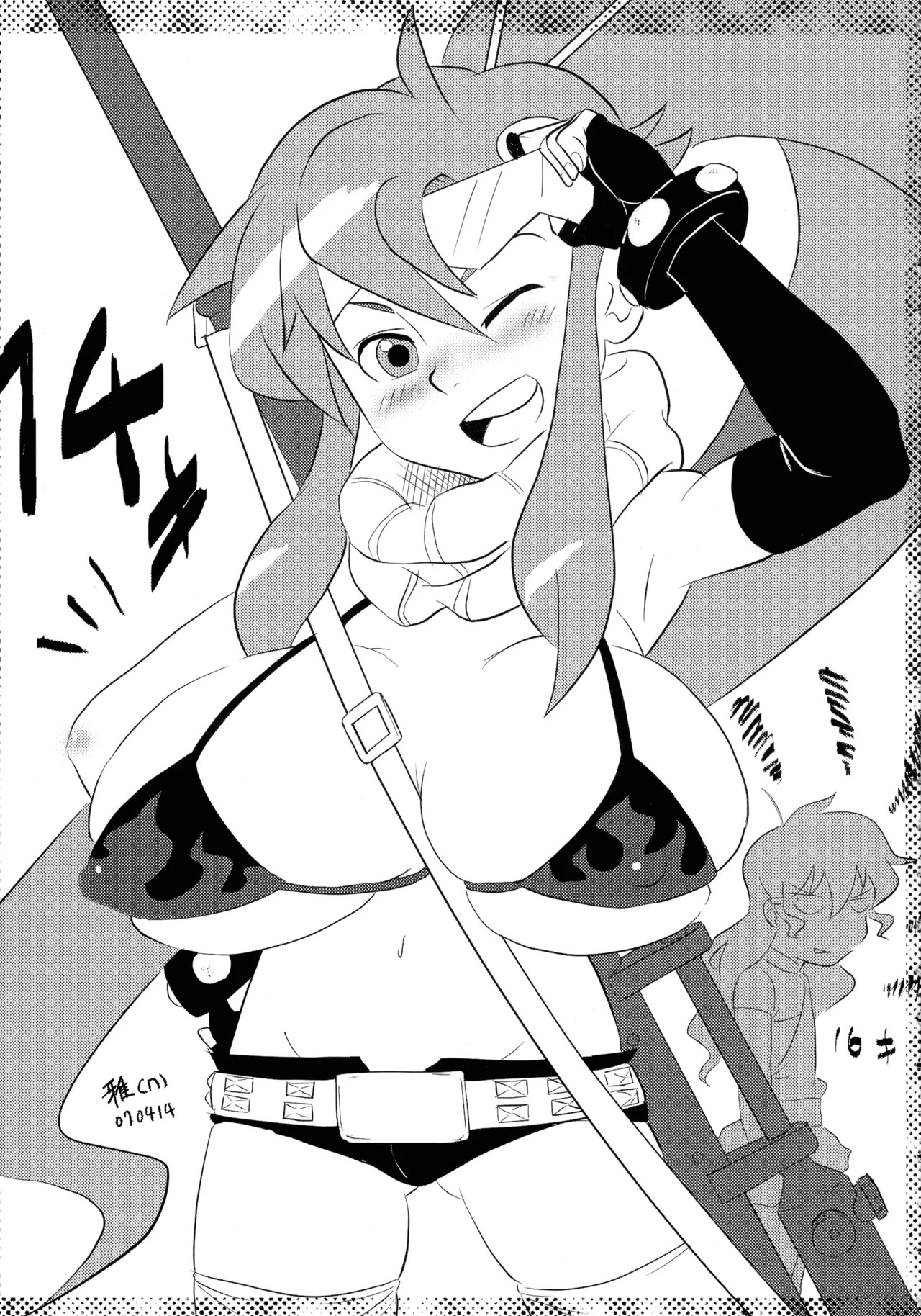 [Bronco Hitoritabi] Haru wa Chou Ninki Bangumi!! Tengen Idol Cattleya Lagann Wakimanko Master de Hippare!! (Tenga Toppa Gurren Lagann, Queen's Blade) - Page 9