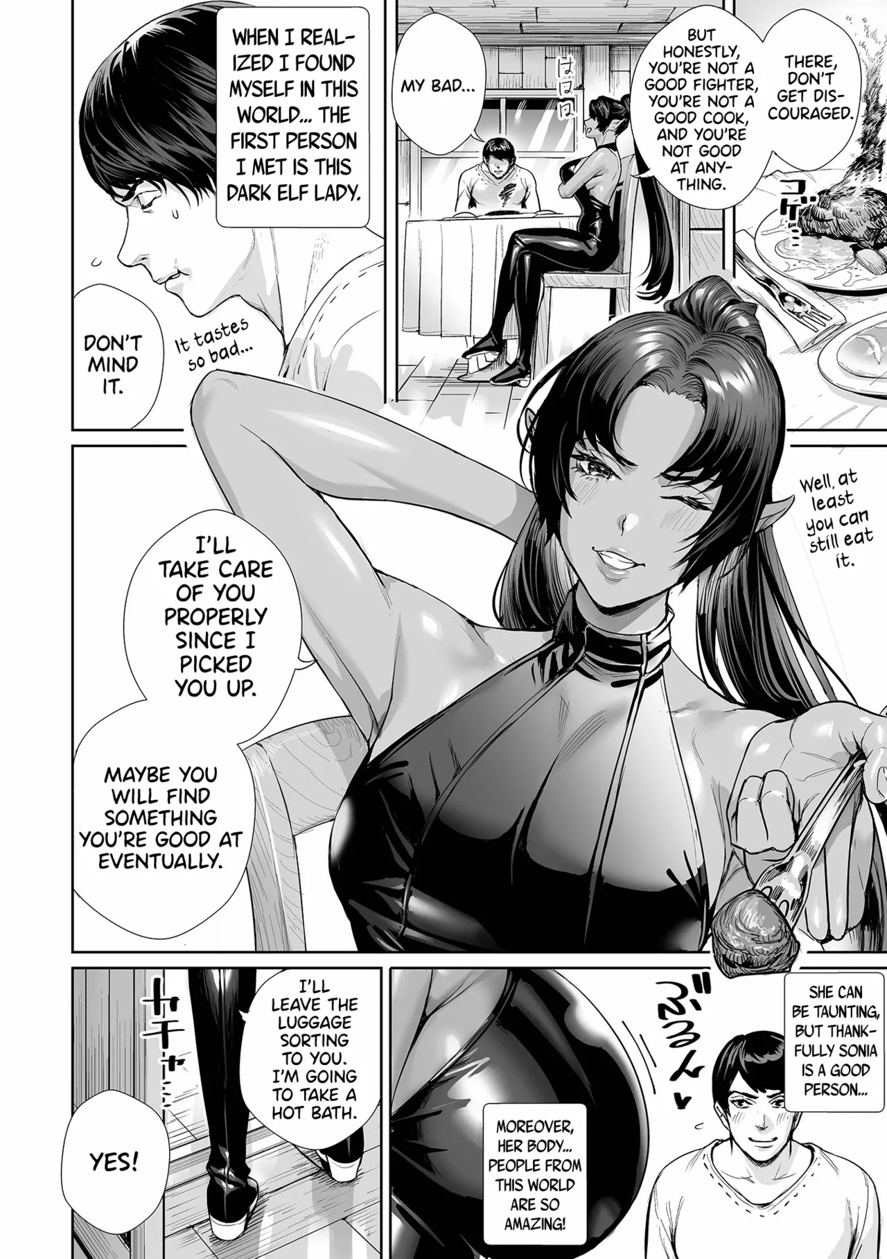 [Ogino] Dark Elf no Onee-san ni Hirowarete | I Was Picked Up By Miss Dark Elf (Web Haishin Tensei mo no Anthology Tensei Shitara Kougoushi Chimatta Ken Vol.2) [English] [ConTL] [Decensored] [Digital] - Page 2