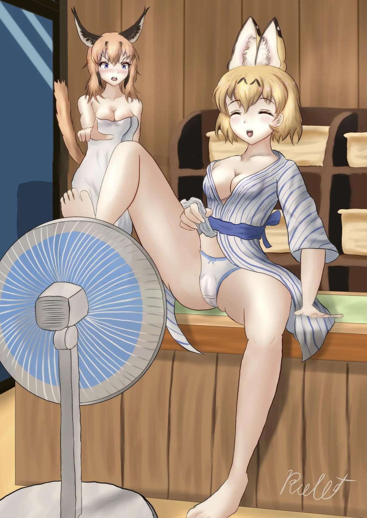 [Usagigoya (Various)] KemoFri Onsen goudou ~Yokujou de yokujou wa dame nano ne!~ (Kemono Friends) [Digital] - Page 24
