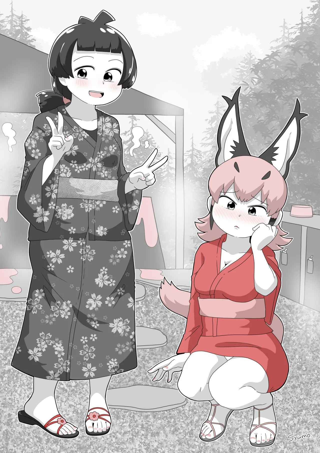 [Usagigoya (Various)] KemoFri Onsen goudou ~Yokujou de yokujou wa dame nano ne!~ (Kemono Friends) [Digital] - Page 4