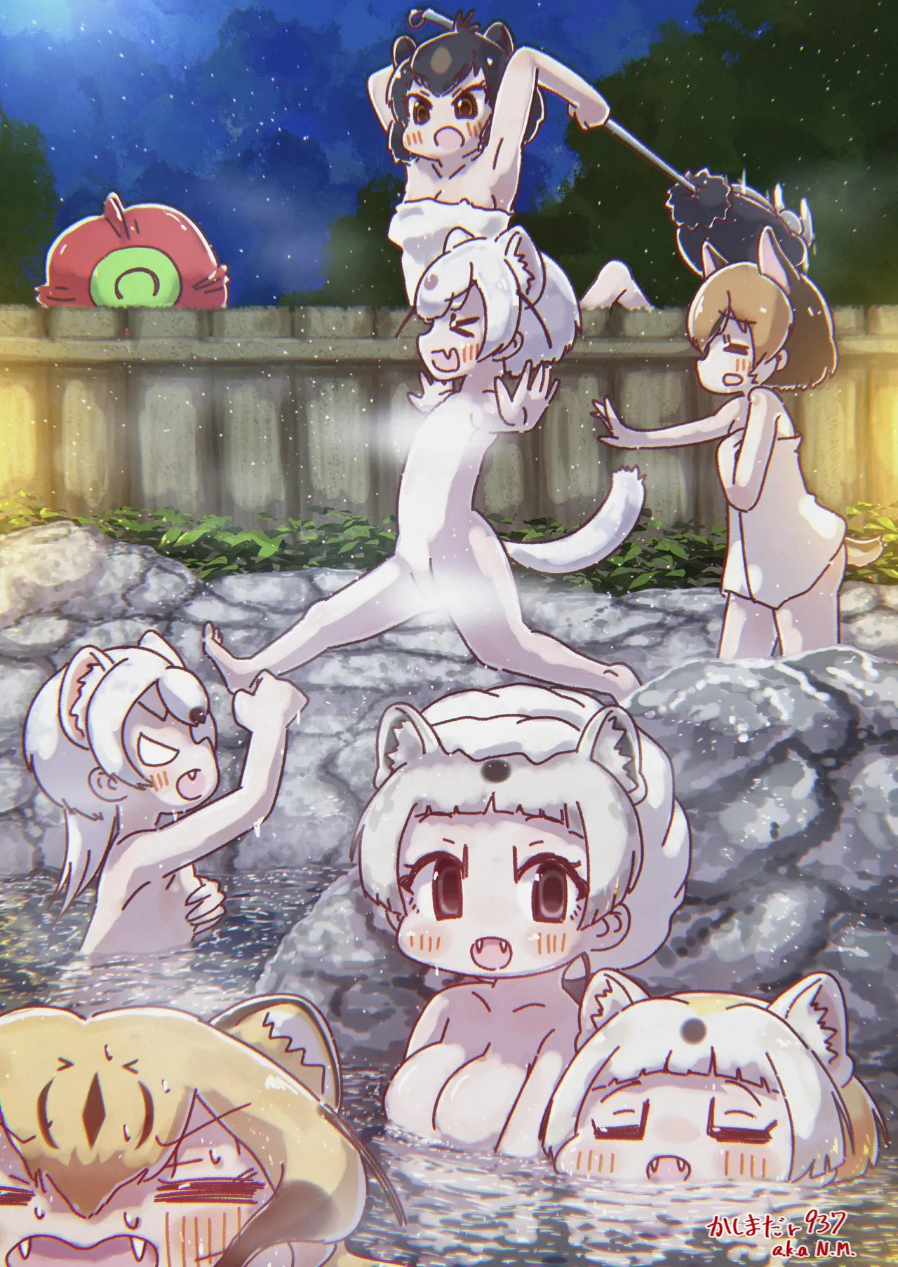 [Usagigoya (Various)] KemoFri Onsen goudou ~Yokujou de yokujou wa dame nano ne!~ (Kemono Friends) [Digital] - Page 9