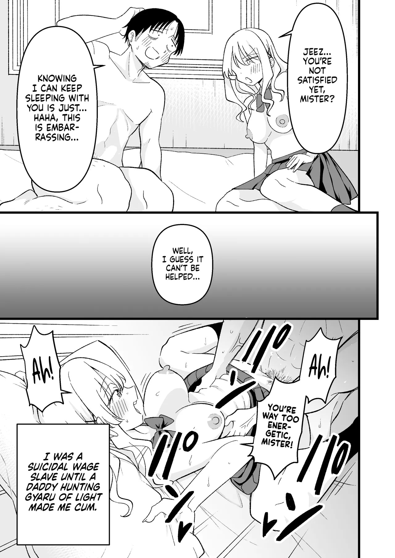[Oyuhige] Shinitagari Shachiku datta Ore wa Hikari no Papakatsu Gal ni Ikasareru | I Was a Suicidal Wage Slave Until a Daddy Hunting Gyaru of Light Made Me Cum [English] [NudeSalad] - Page 44