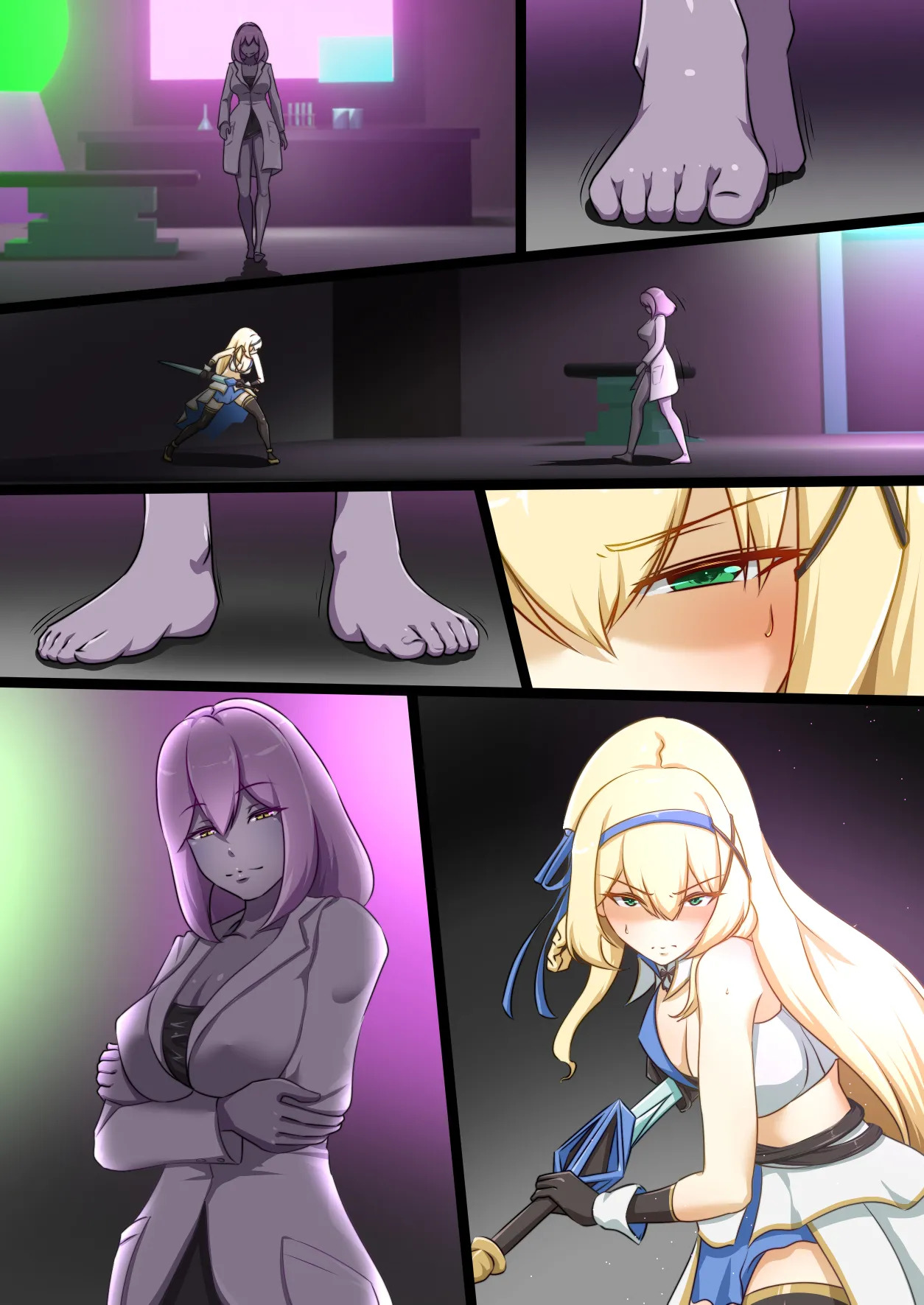 [Seika Kairaku Shoten (Erutoria, Dew, Kamekame)] Himekishi ga Ecchi na Teki to Tatakatte Haiboku suru Hanashi | The Knight-Princess Is Defeated By An Erotic Foe [ENG] - Page 38