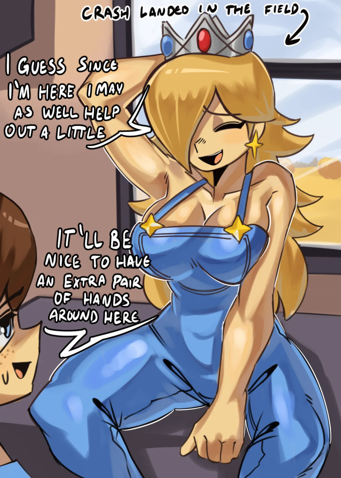 [MoxyDraws] Rosalina Overalls Set (Super Mario Bros)