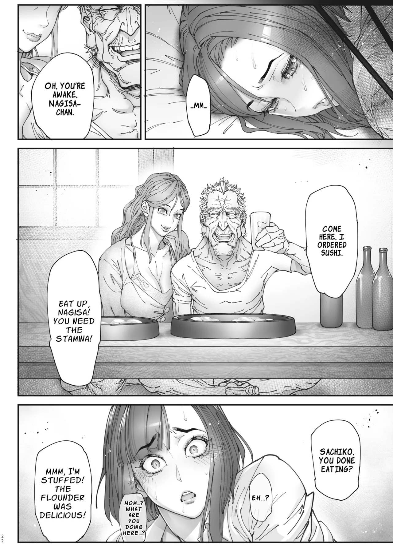 [Kocho Kocho Koukou (Bonten)] Zoku - Kaigo Beit de Roujin no Gouin na Yokkyuu to Okane no Mae ni Chitai o Sarasu JK | The High School Girl Who Exposes Her Shame in the Face of a Senior’s Forceful Desires and Money at Her Care‑Work Part‑Time Job [English] [LKK•Scans] [Digital] - Page 21