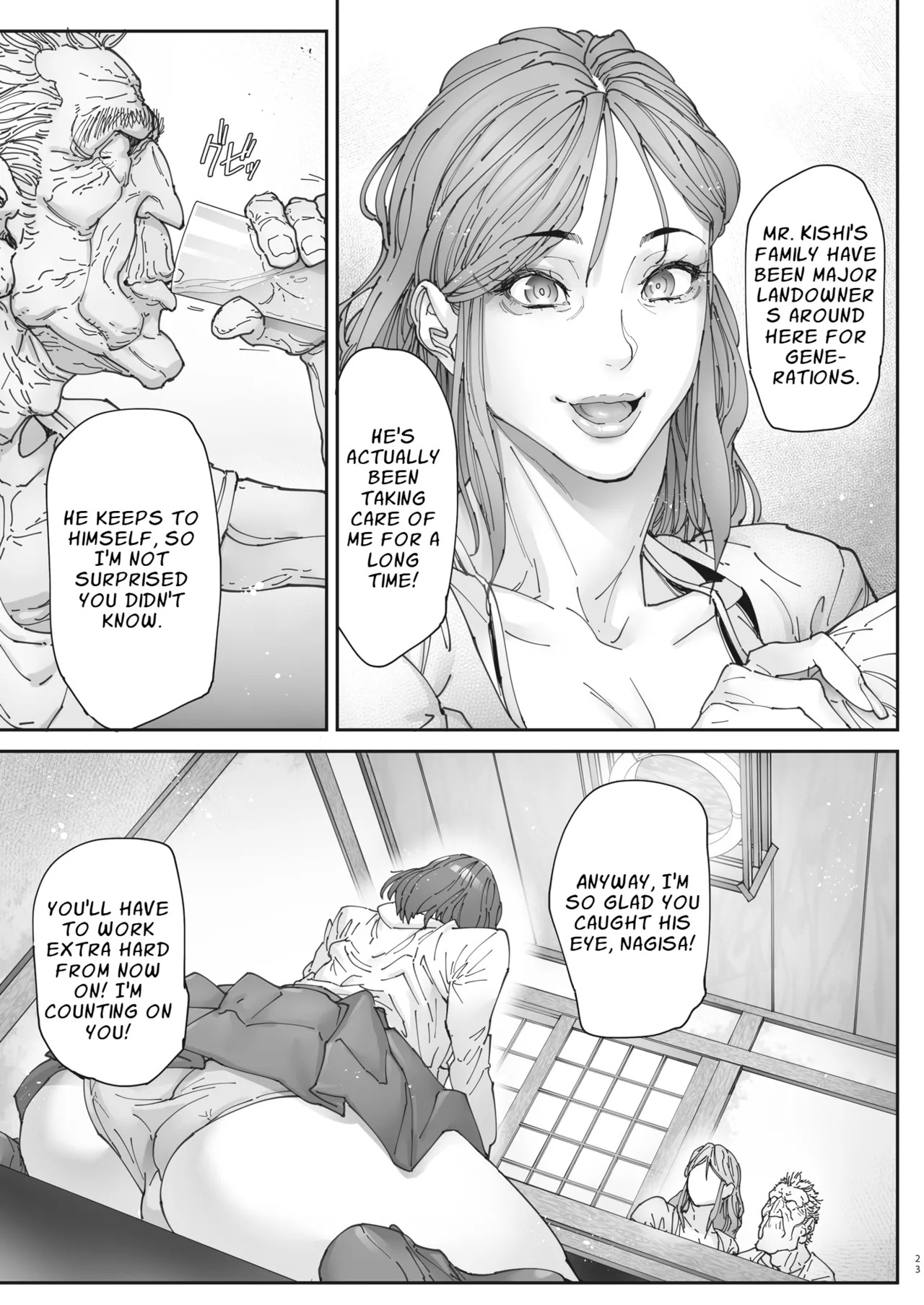 [Kocho Kocho Koukou (Bonten)] Zoku - Kaigo Beit de Roujin no Gouin na Yokkyuu to Okane no Mae ni Chitai o Sarasu JK | The High School Girl Who Exposes Her Shame in the Face of a Senior’s Forceful Desires and Money at Her Care‑Work Part‑Time Job [English] [LKK•Scans] [Digital] - Page 22