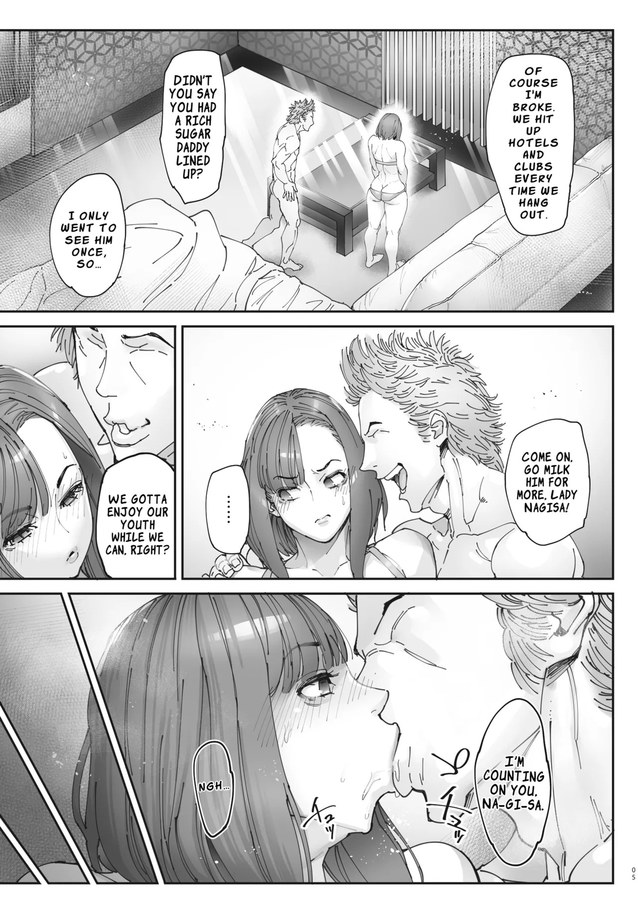 [Kocho Kocho Koukou (Bonten)] Zoku - Kaigo Beit de Roujin no Gouin na Yokkyuu to Okane no Mae ni Chitai o Sarasu JK | The High School Girl Who Exposes Her Shame in the Face of a Senior’s Forceful Desires and Money at Her Care‑Work Part‑Time Job [English] [LKK•Scans] [Digital] - Page 4