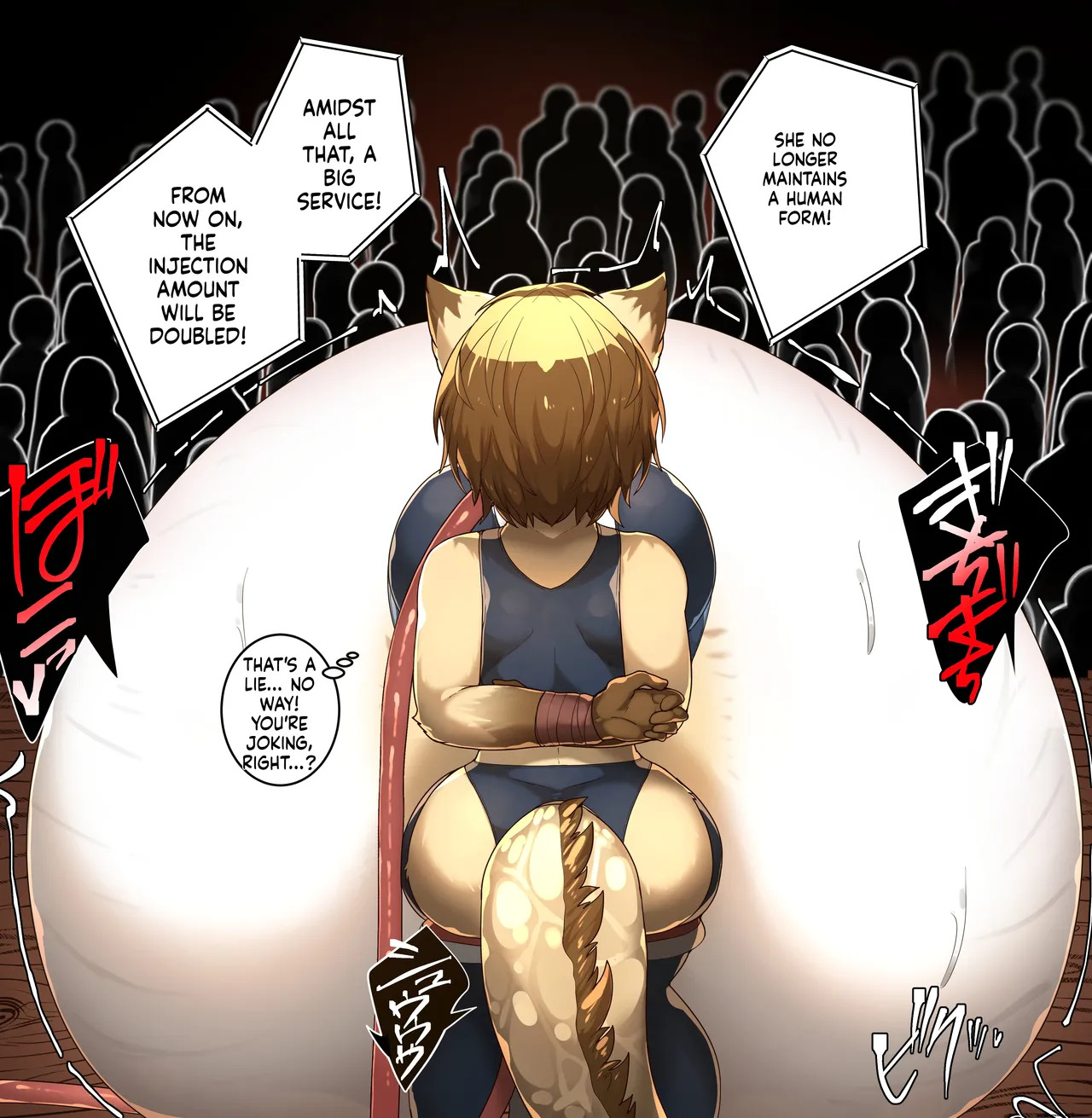 [Tach8] At the Bloated Belly Auction, the female beast girl gets inflated until she fills the entire venue 🦊 - Page 15