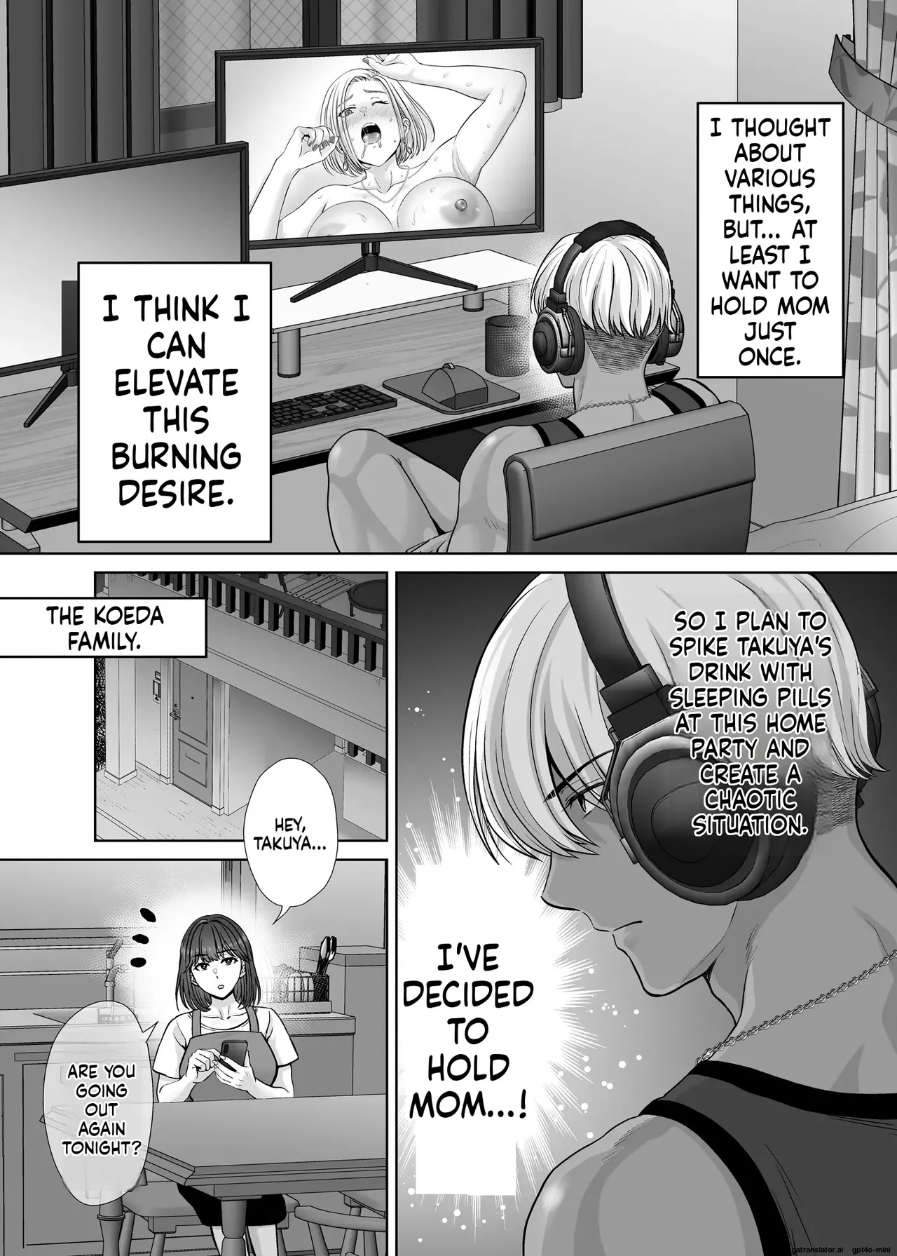 [Melon no Hoshiboshi (Hoshiduki Melon)] Haha Swapping 3 ~Haha Koukan de Mise Ai 4P! Orera ga Yaritai Houdai shita Hanashi~ | Mother Swapping 3 ~ Mother Swapping and Showing Off 4P! The Story of How We Did Whatever We Wanted ~ [English] - Page 9