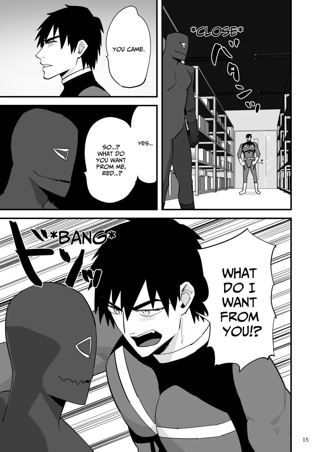 [Asakawaya (Asakawa Yuki)] Hero Red, Shitappa Sentouin ni Osujuu Saimin Sarete Shimau | The Red Hero, Enthralled By A Lowly Henchman [English] [Eddin] [Digital] - Page 16