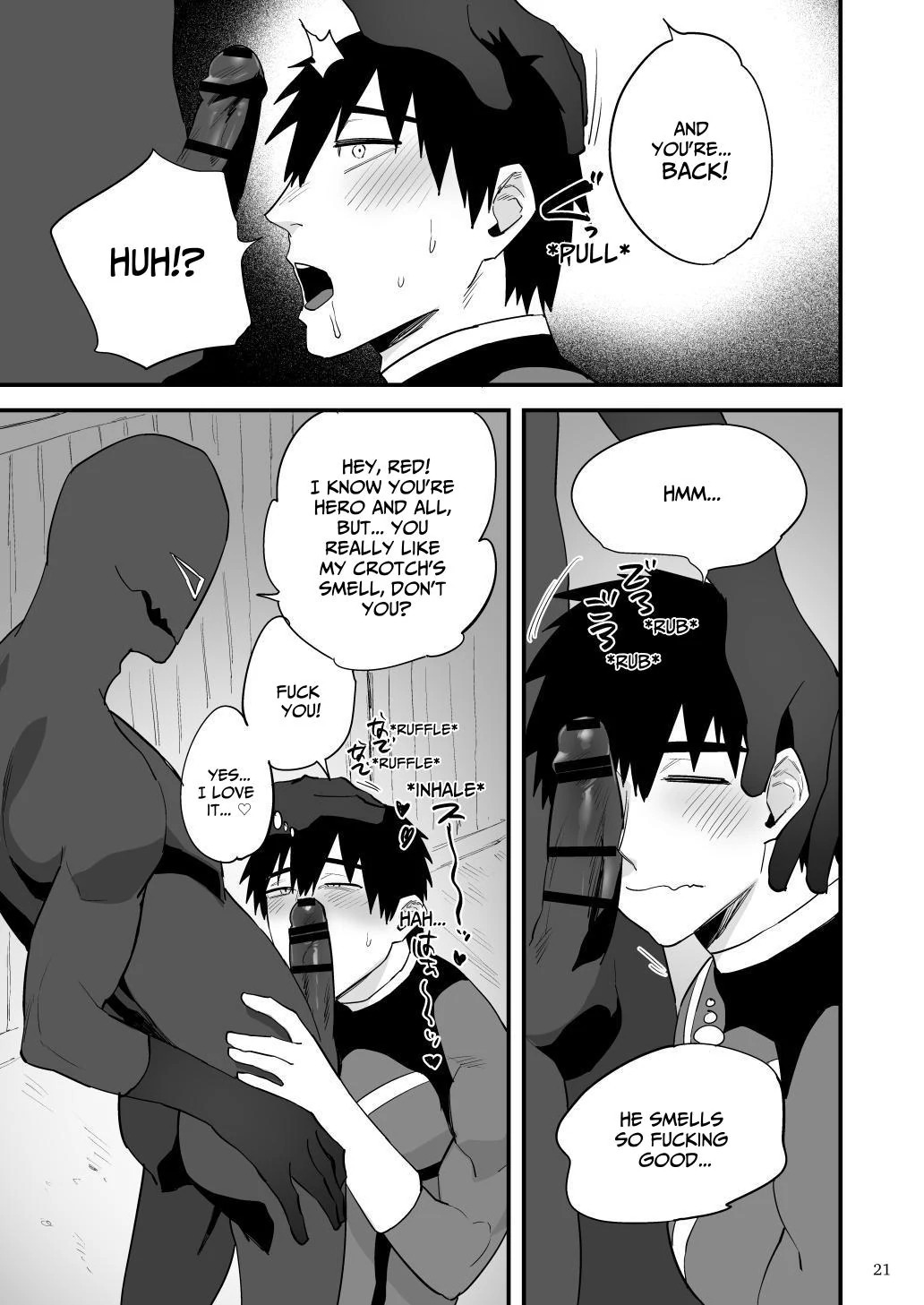 [Asakawaya (Asakawa Yuki)] Hero Red, Shitappa Sentouin ni Osujuu Saimin Sarete Shimau | The Red Hero, Enthralled By A Lowly Henchman [English] [Eddin] [Digital] - Page 22