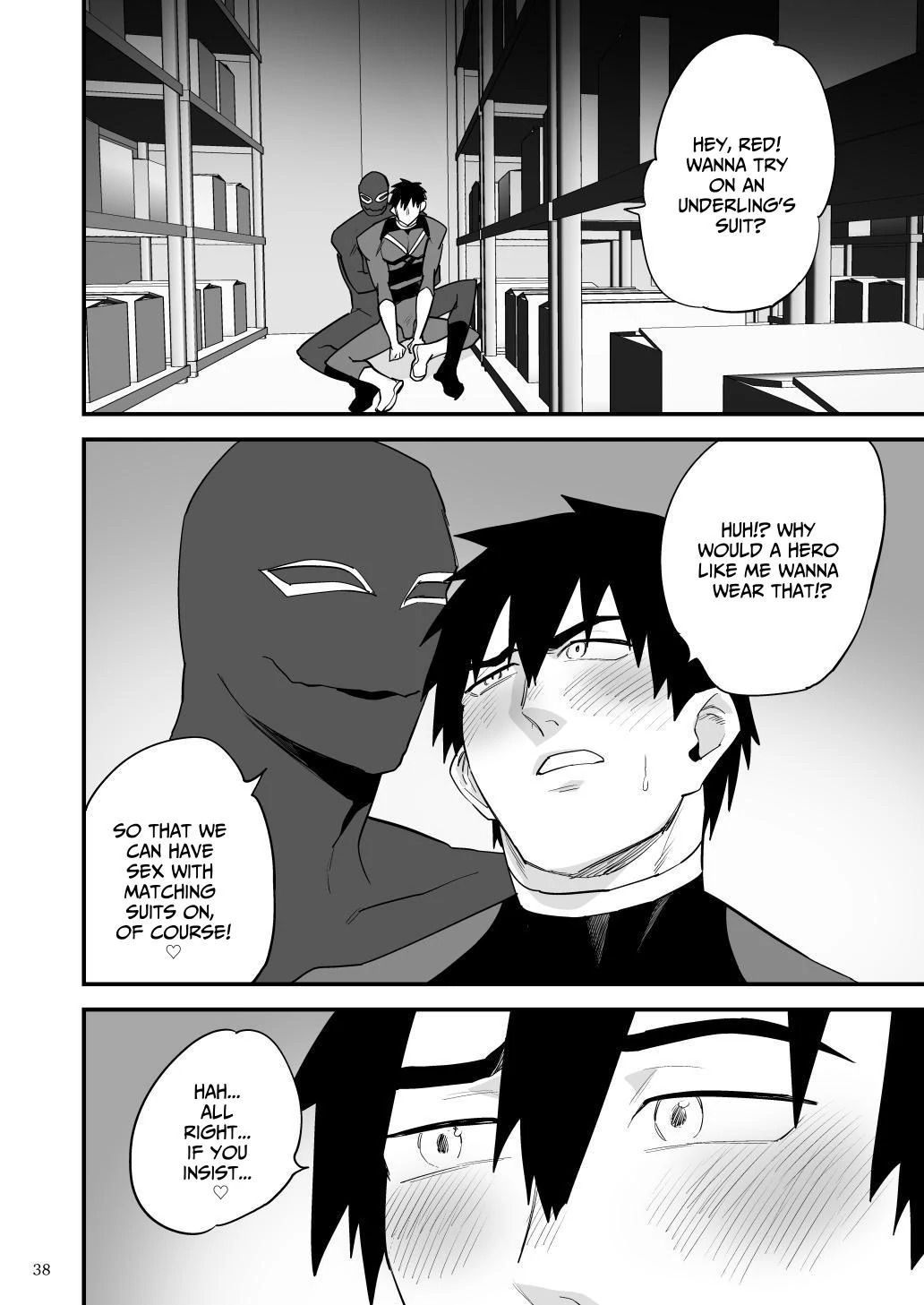 [Asakawaya (Asakawa Yuki)] Hero Red, Shitappa Sentouin ni Osujuu Saimin Sarete Shimau | The Red Hero, Enthralled By A Lowly Henchman [English] [Eddin] [Digital] - Page 39
