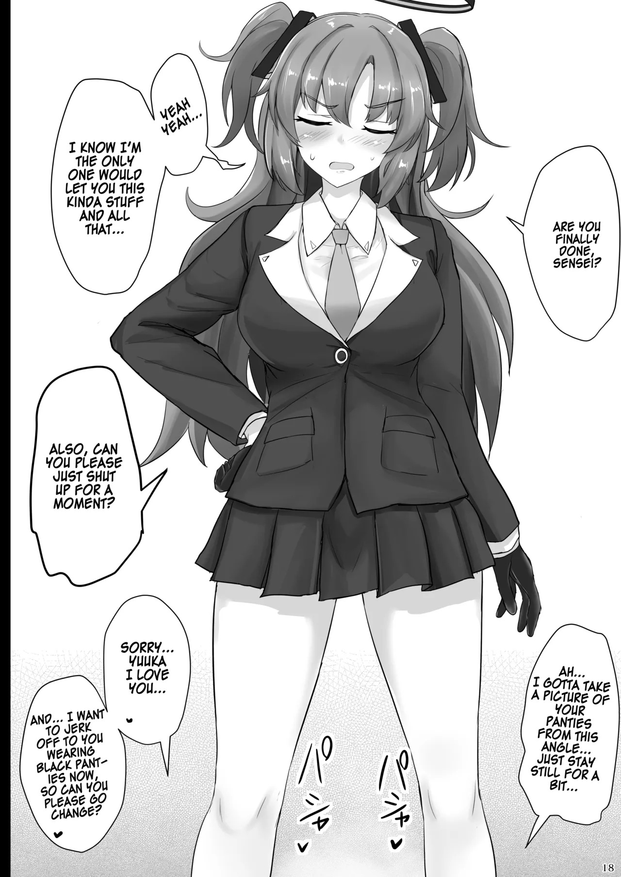 [Hakuginmokusei (Poshi)] Hayase Yuuka no Futomomo de Nukitai (Blue Archive) [English] [TSHH] [Digital] - Page 17