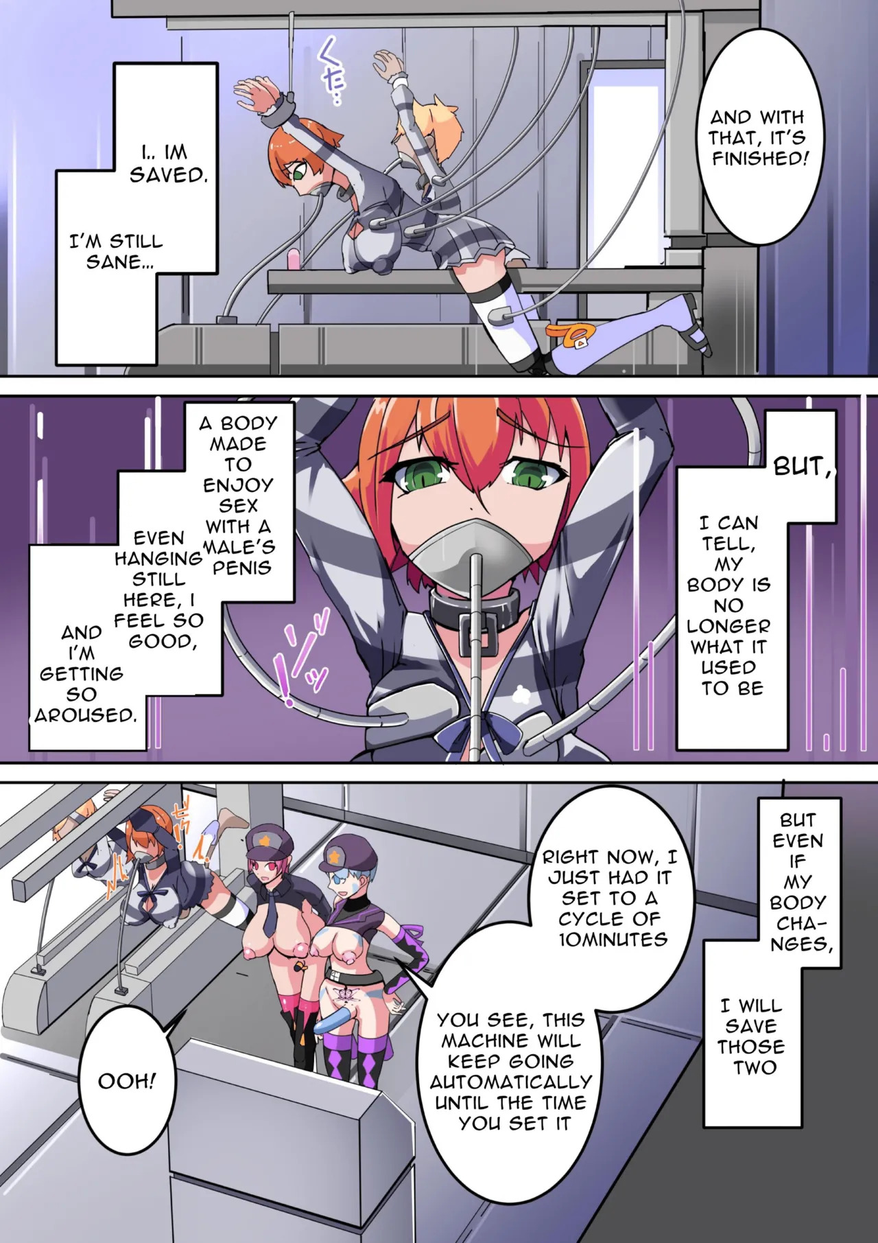 [hentaiworks (Aruma)] Defeated by an Evil Futanari Executive the Hero is Connected to a Body Modification Machine: Staal Dagger 01 [ENG][Cute as Hell] - Page 19