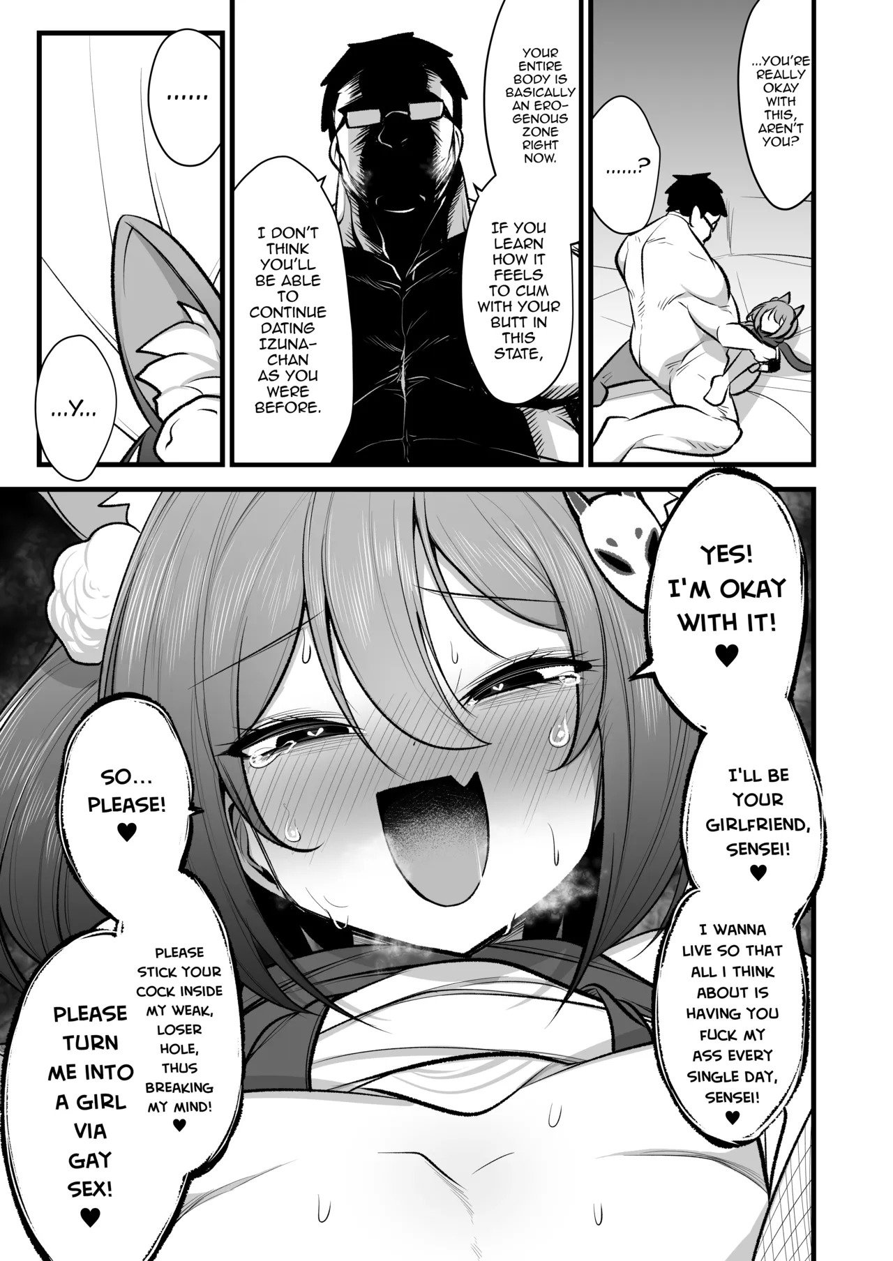 [Akagai (Mine Thrower)] Izuna-chan no Kareshi o Izuna-kun ni Shite Sensei no Kanojo ni Shite Ageru Gainen | The Concept of Turning Izuna-chan's Boyfriend Into Izuna-chan, Then Your Girlfriend (Blue Archive) [English] [mysterymeat3] [Digital] - Page 20