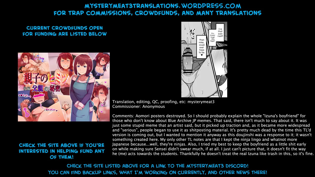 [Akagai (Mine Thrower)] Izuna-chan no Kareshi o Izuna-kun ni Shite Sensei no Kanojo ni Shite Ageru Gainen | The Concept of Turning Izuna-chan's Boyfriend Into Izuna-chan, Then Your Girlfriend (Blue Archive) [English] [mysterymeat3] [Digital] - Page 43