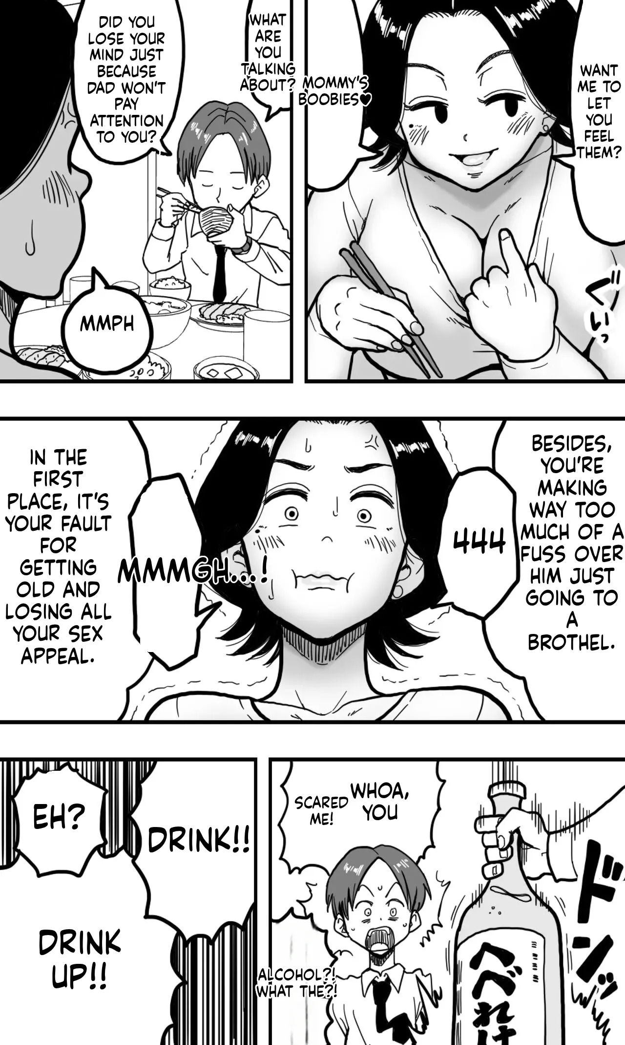 [polbockle] A drunk son mistakes his mother for a call girl and starts groping her huge breasts (English) - Page 32