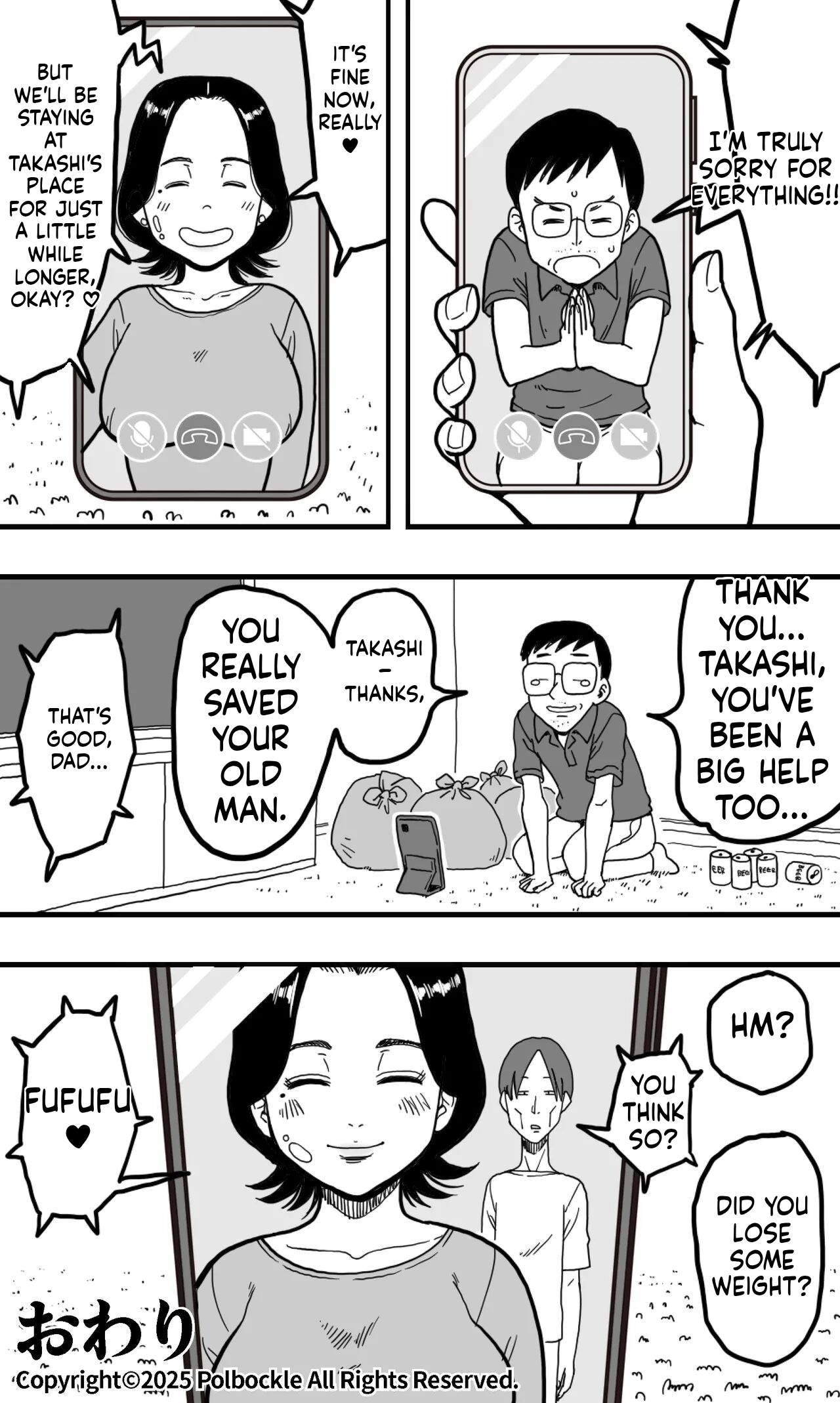 [polbockle] A drunk son mistakes his mother for a call girl and starts groping her huge breasts (English) - Page 40