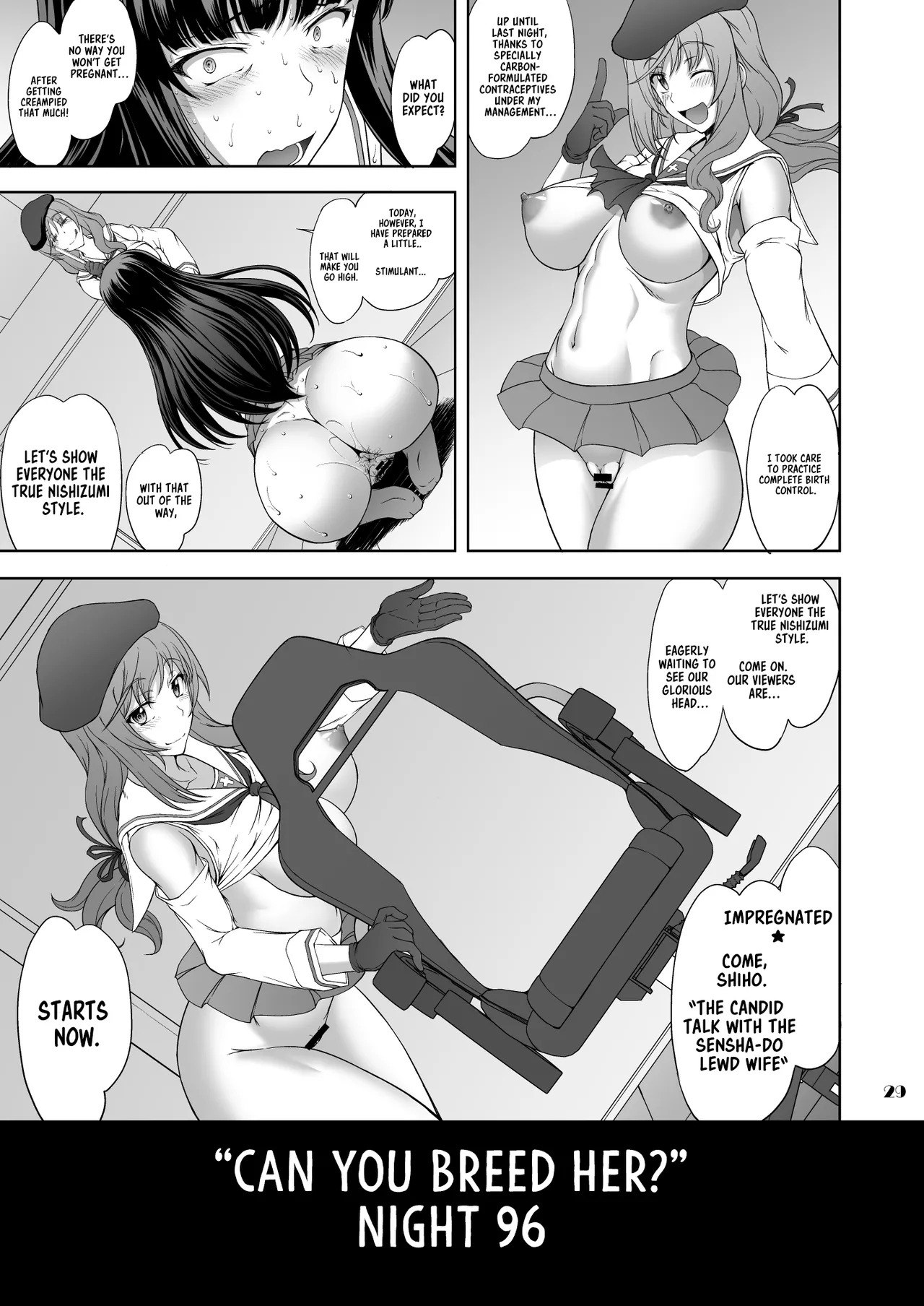 [Majimadou (Matou)] Iemoto no Hyakuya Taetara Soku Kaihou! Jikkyou Tanetsuke Namahaishin (Girls und Panzer) | Instant Freedom if The Head Survives For 100 Nights!! Live Commentary Breeding Livestream [English] [Sonarin迫] [Digital] - Page 29