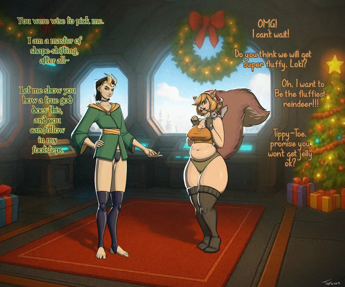 [Tobyart] Loki and Squirrel girl Reindeer transformation (Marvel Rivals) (censored) - Page 2